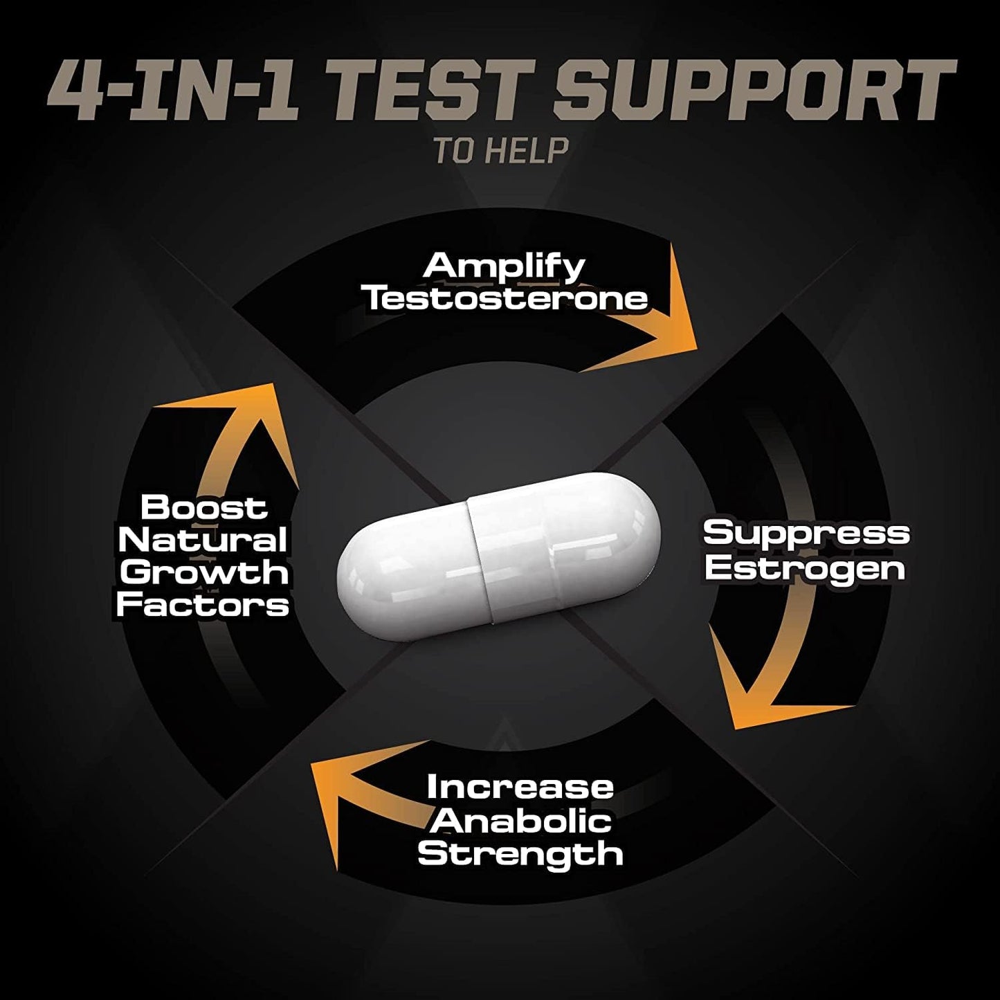 Testosterone Support Dietary Supplement for Lean Muscle & Strength Gains - PMD Methyl Andro Hardcore (90 Capsules)