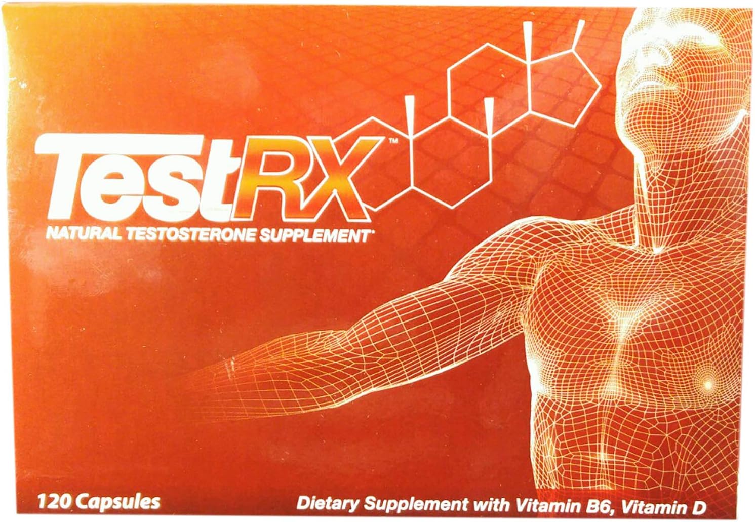 TESTRX Natural Testosterone Supplement - Boost Energy and Performance with 120 Capsules by Leading Edge Health