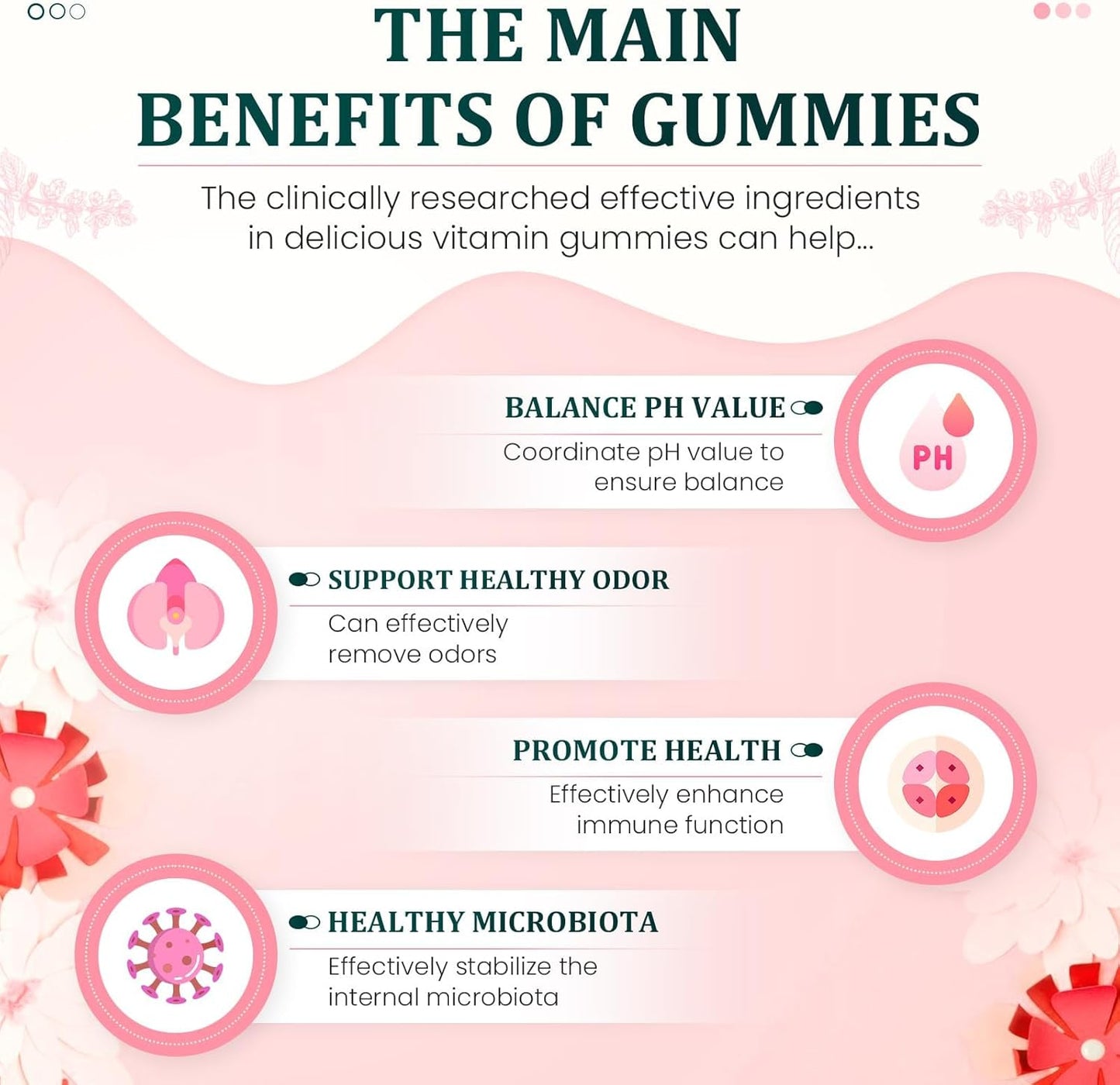 Tetedeer Vital Source Premium Women's Health Gummies - Pineapple Flavor, 60 Count, Vegan & Gluten-Free with Immune Support