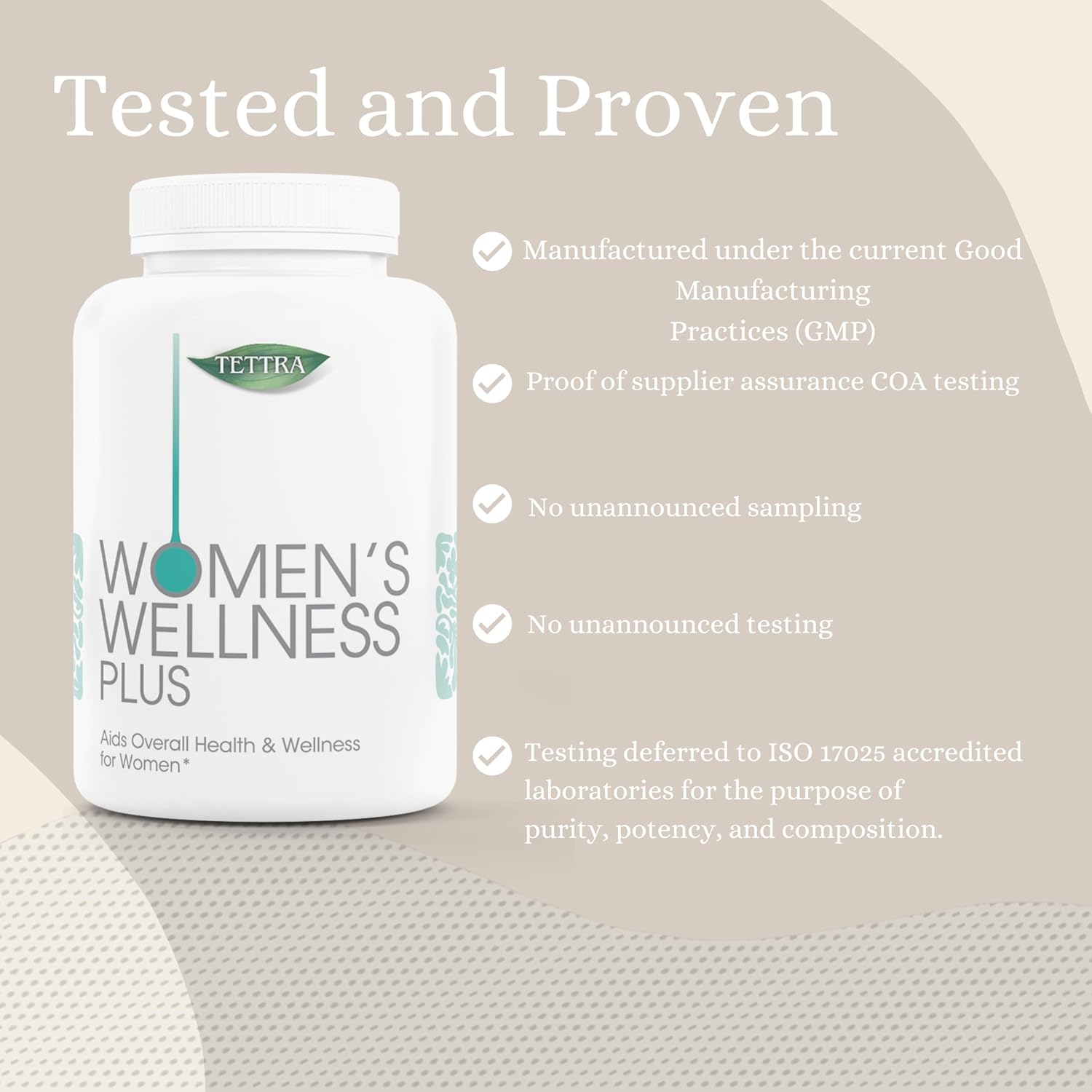 Tettra Women's Myo-Inositol & D-Chiro Inositol Capsules - 30-Day Supply for Hormonal Balance & Ovarian Support, Vitamin B8 - 60 Caps