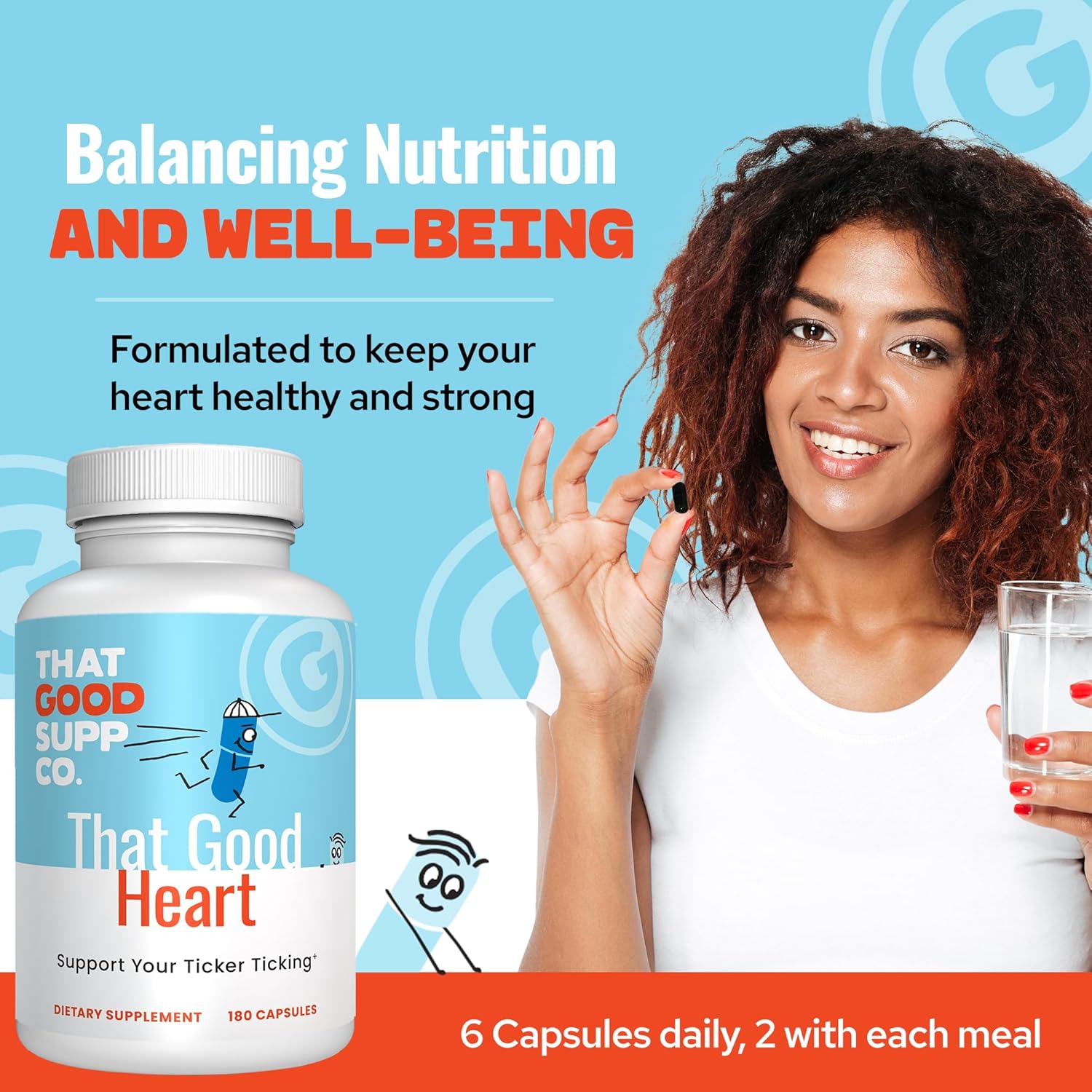 That Good Heart CoQ10 Nutritional Supplement - Supports General Health & Blood Circulation - Made in USA - Men & Women's Health Formula