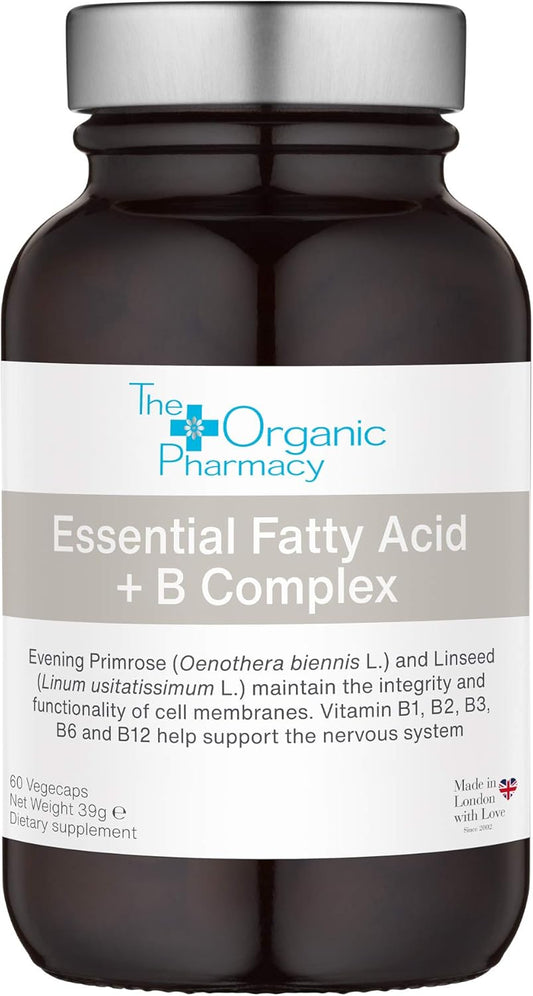 The Organic Pharmacy Essential Fatty Acids and B Complex Capsules - 60 Count, Vegan Formula