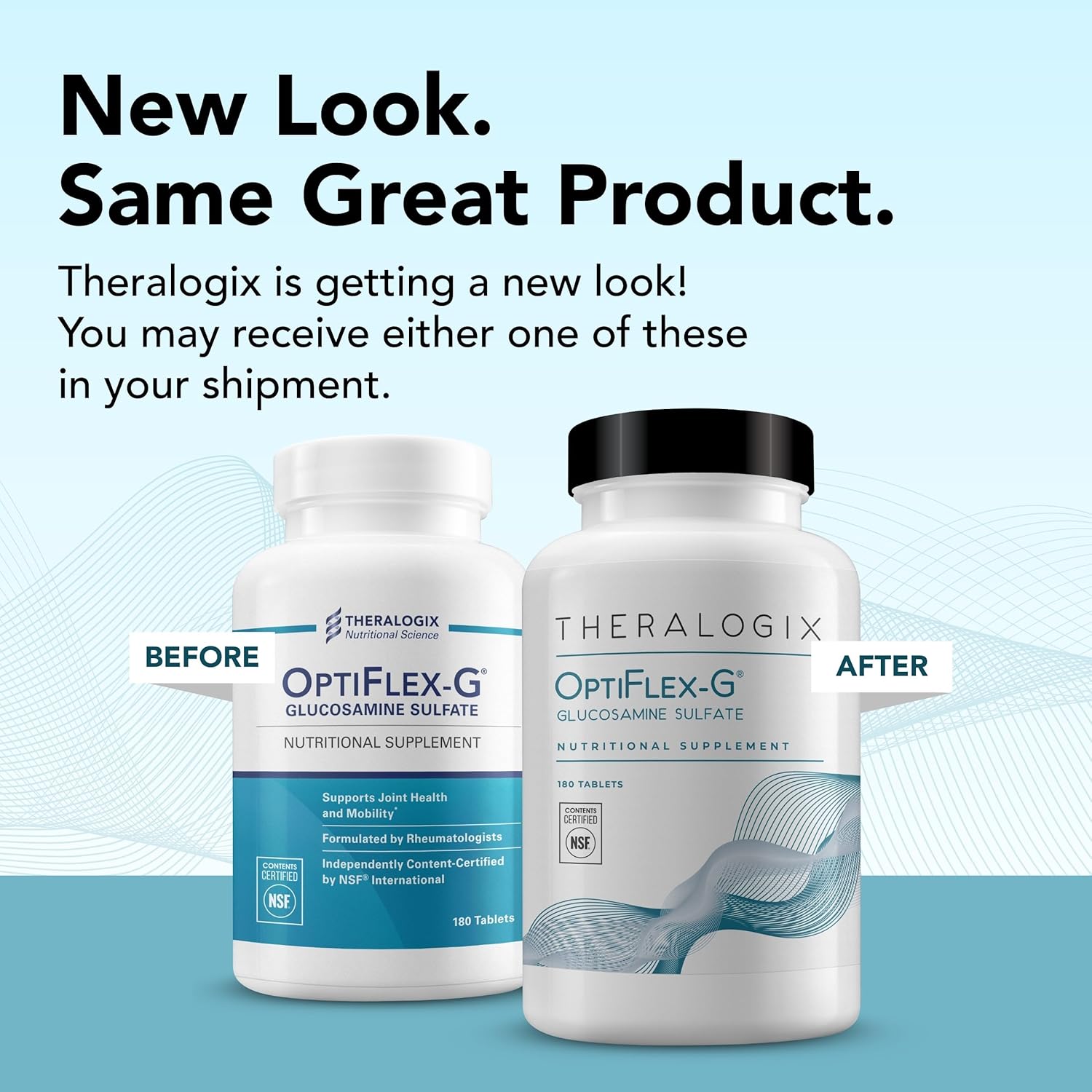 Theralogix OptiFlex-G Glucosamine Sulfate 180 Tablets - Joint Support Supplement for Men & Women - NSF Certified - 90-Day Supply