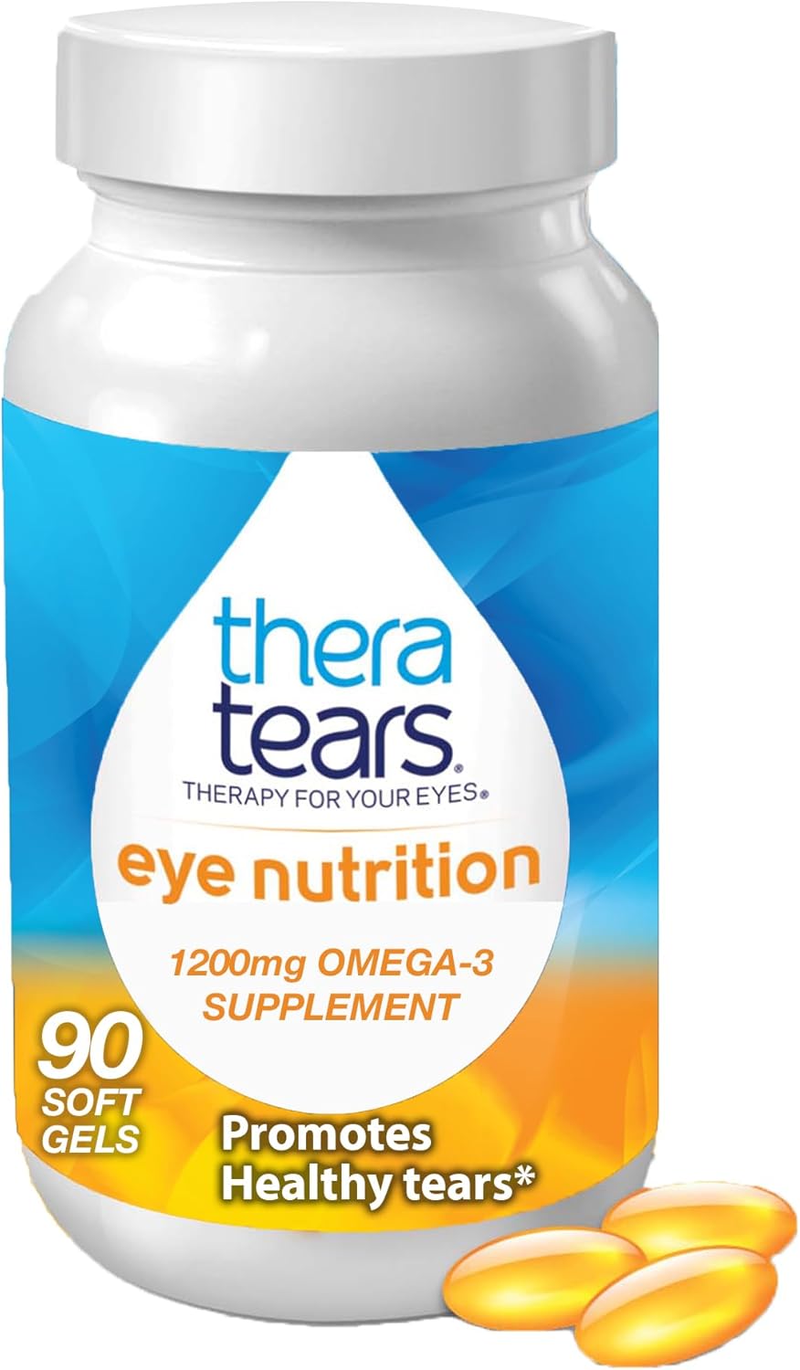 TheraTears Omega 3 Supplement Softgels - 1200mg, 90 Count Bottle - Pack of 1