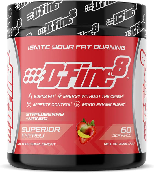 Thermogenic Pre-Workout Energy Powder with Senactiv - Boost Energy, Focus, & Endurance, Sugar Free (Strawberry Mango)