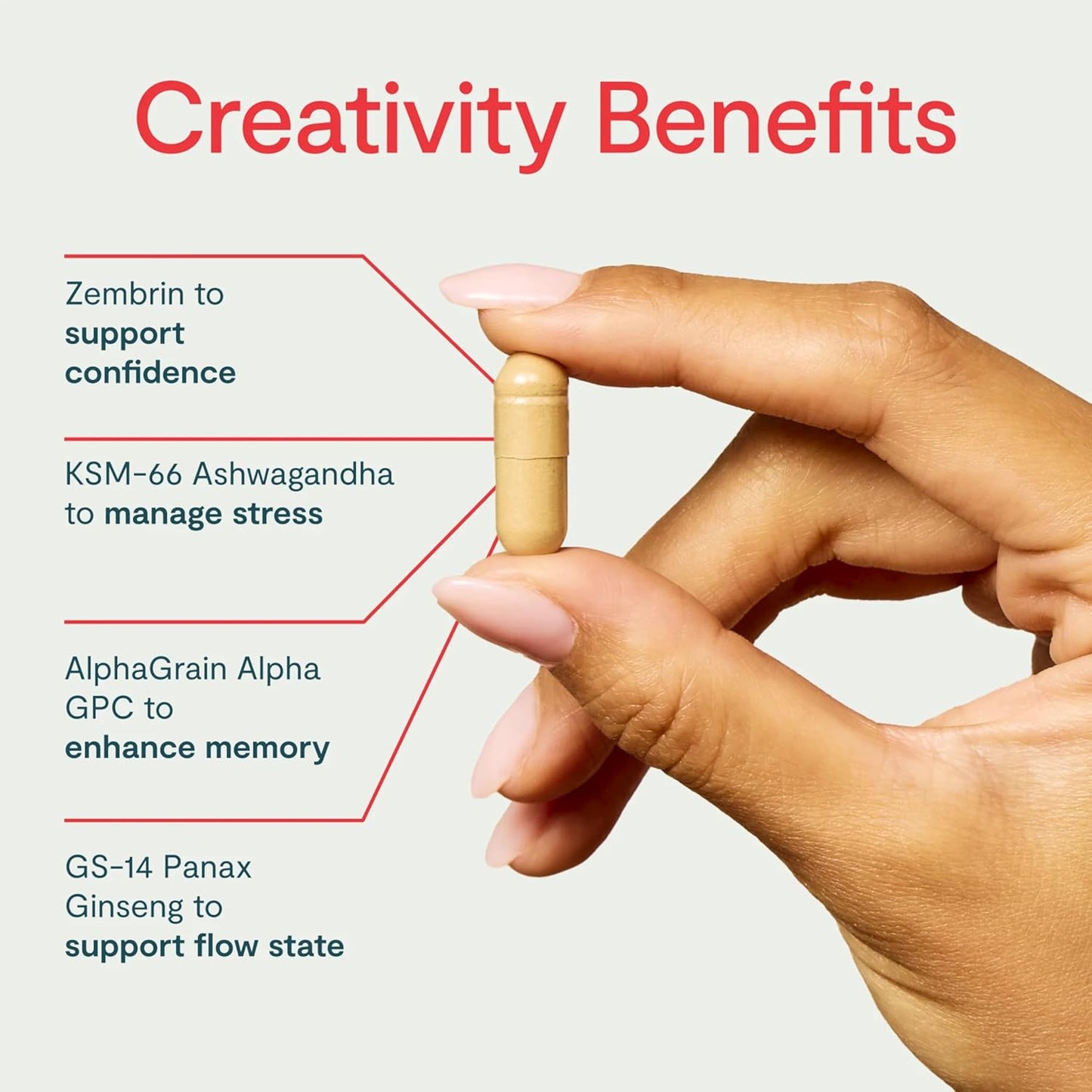 THESIS Creativity Nootropic Brain Supplement - Boosts Learning, Memory, and Verbal Fluency - Ashwagandha, Agmatine, L-Theanine - 1 Month Supply