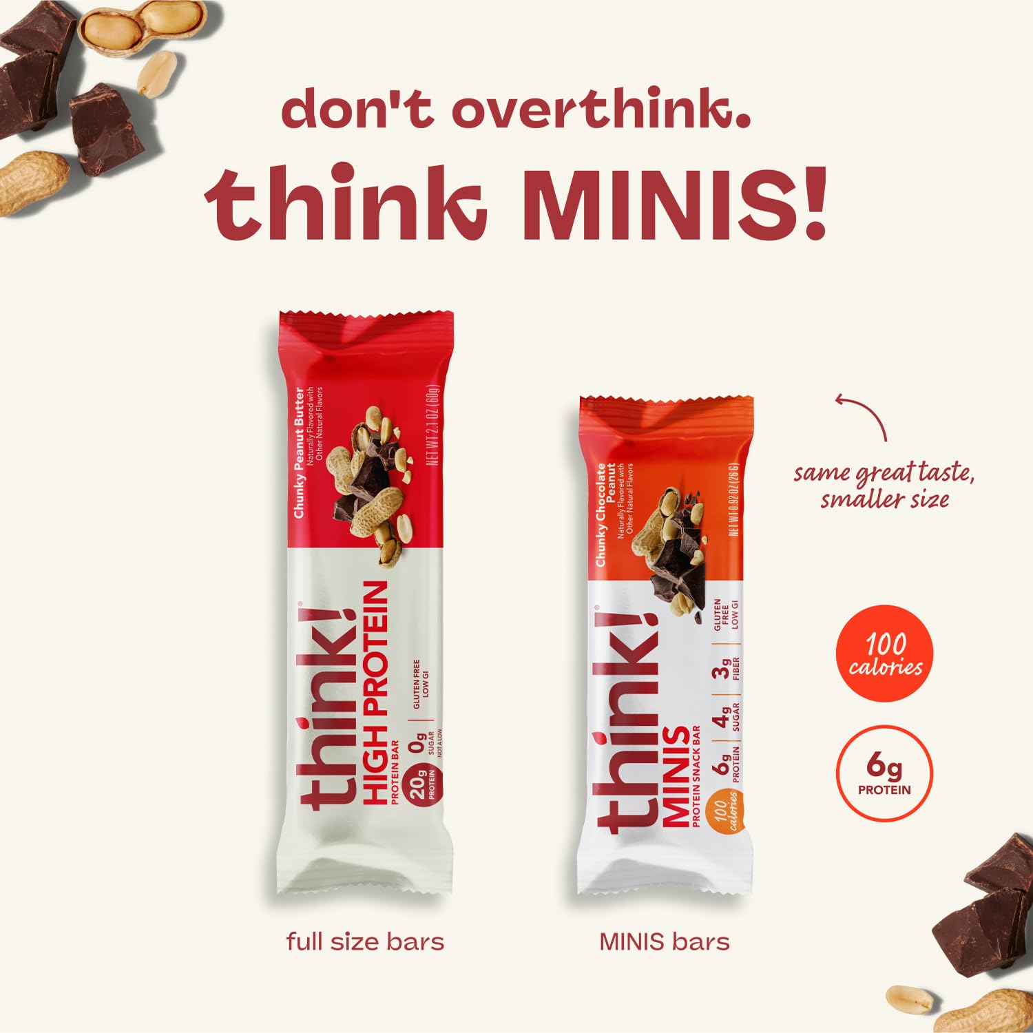 think! Minis Protein Snack Bar, Gluten Free, Girl Scouts Adventurefuls - 15 Count Pack