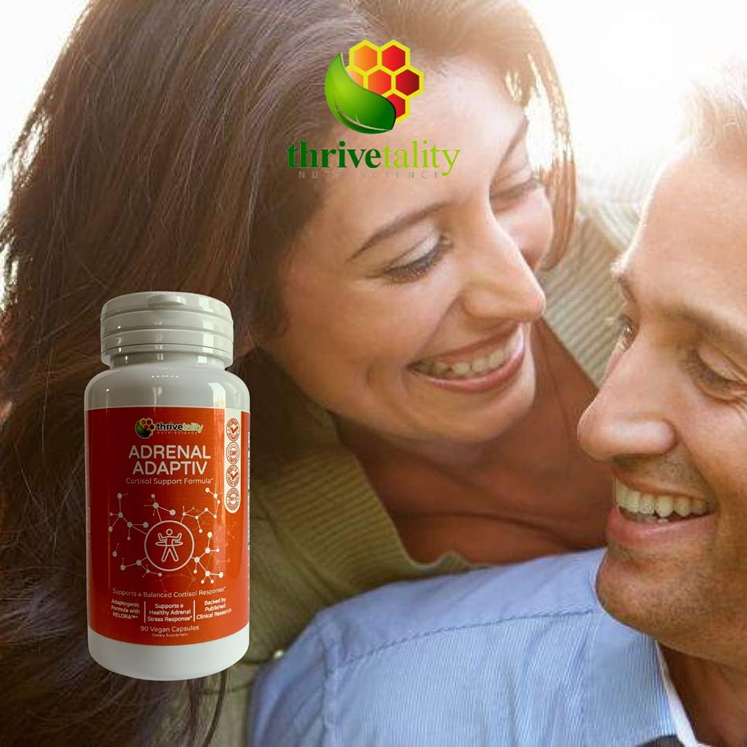 Thrivetality Nutriscience Adrenal ADAPTIV Cortisol Support Formula with Adaptogen Blend of RELORA, Ashwagandha, and Rhodiola - Physician Formulated and Clinically Proven
