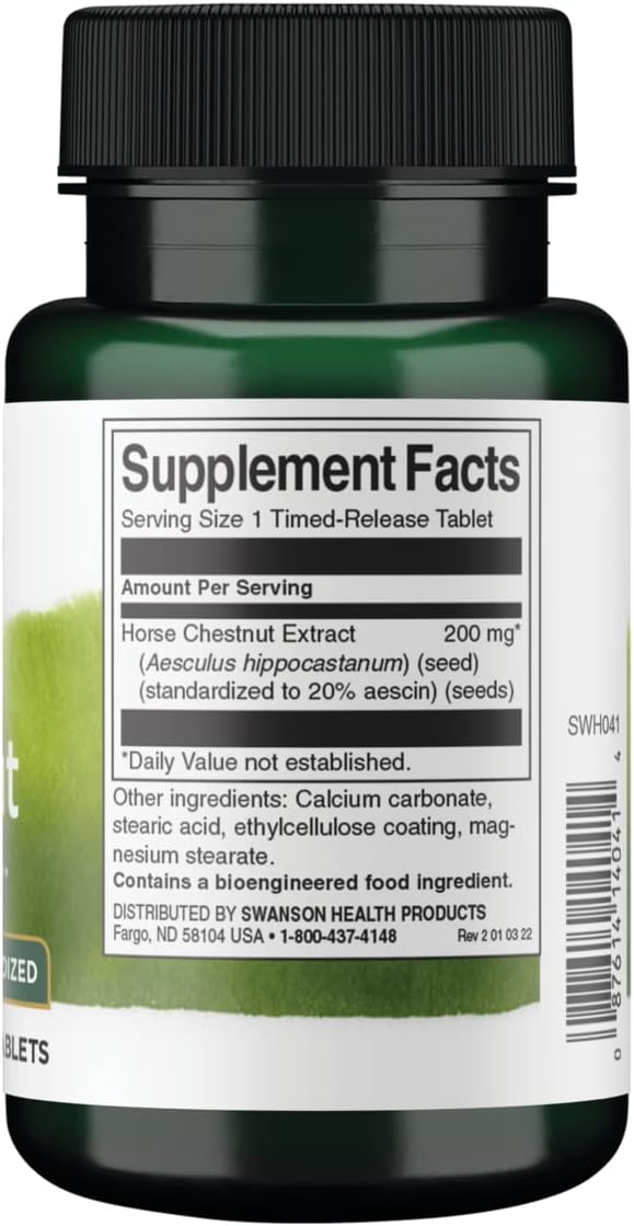 Timed-Release Horse Chestnut 22% Aescin 200mg - 120 Tablets by Swanson
