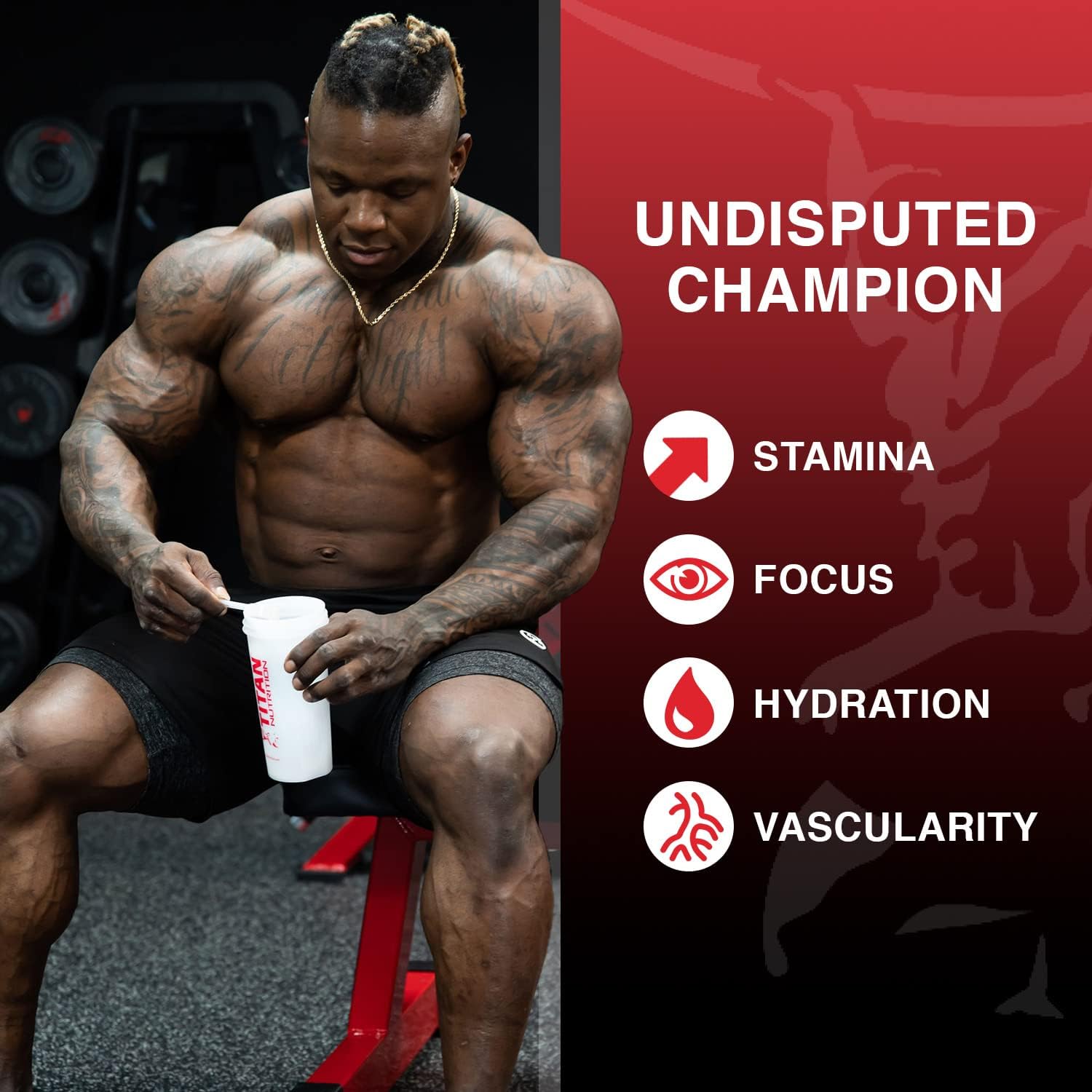 Titan Nutrition Pump Nitric Oxide Boosting Stack - Citruline Malate for Max Pump & Blood Flow, Mental Edge Complex for Focus (Rainbow Tart)