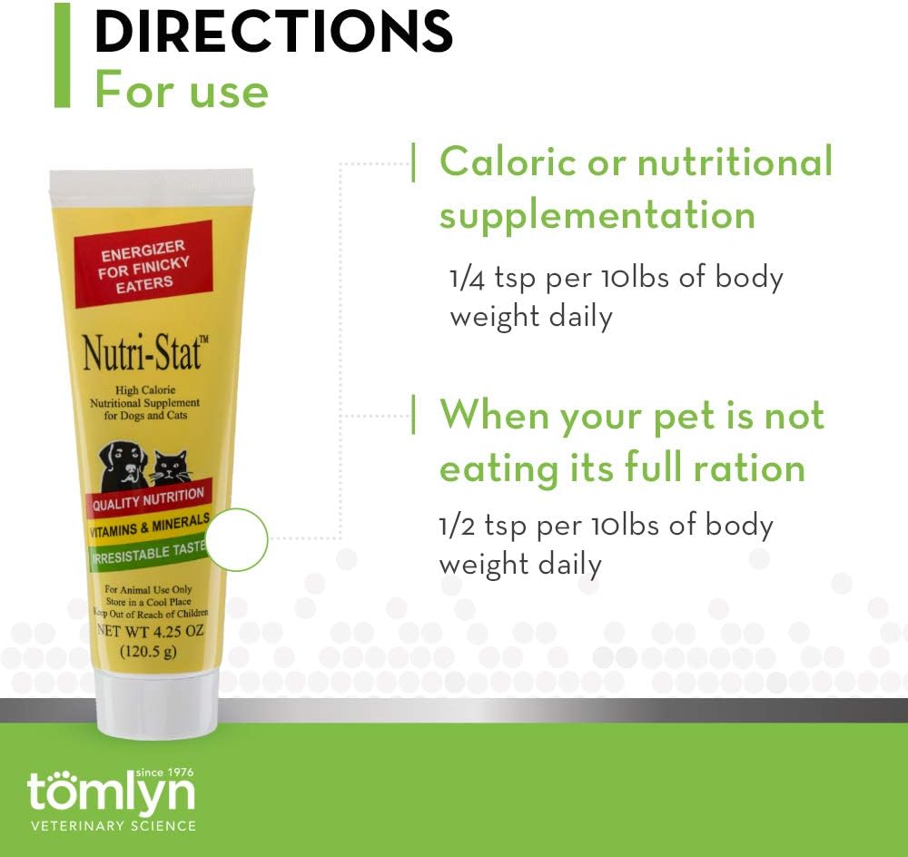 Tomlyn Nutri-Stat High Calorie-Nutritional Gel for Dogs & Cats, Malt-Flavored, 4.25oz