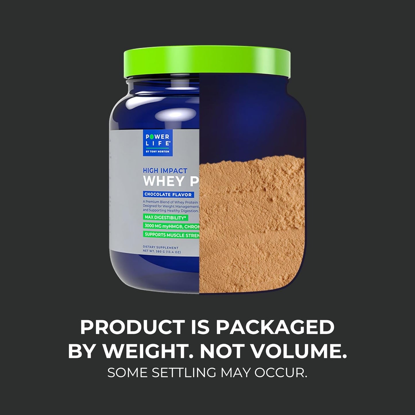 Tony Horton High Impact Grass Fed Whey Protein with 3000 MG of HMB, No Added Sugar, Non-GMO, Hormone-Free, Antibiotic-Free - Chocolate Flavor, 15 Servings