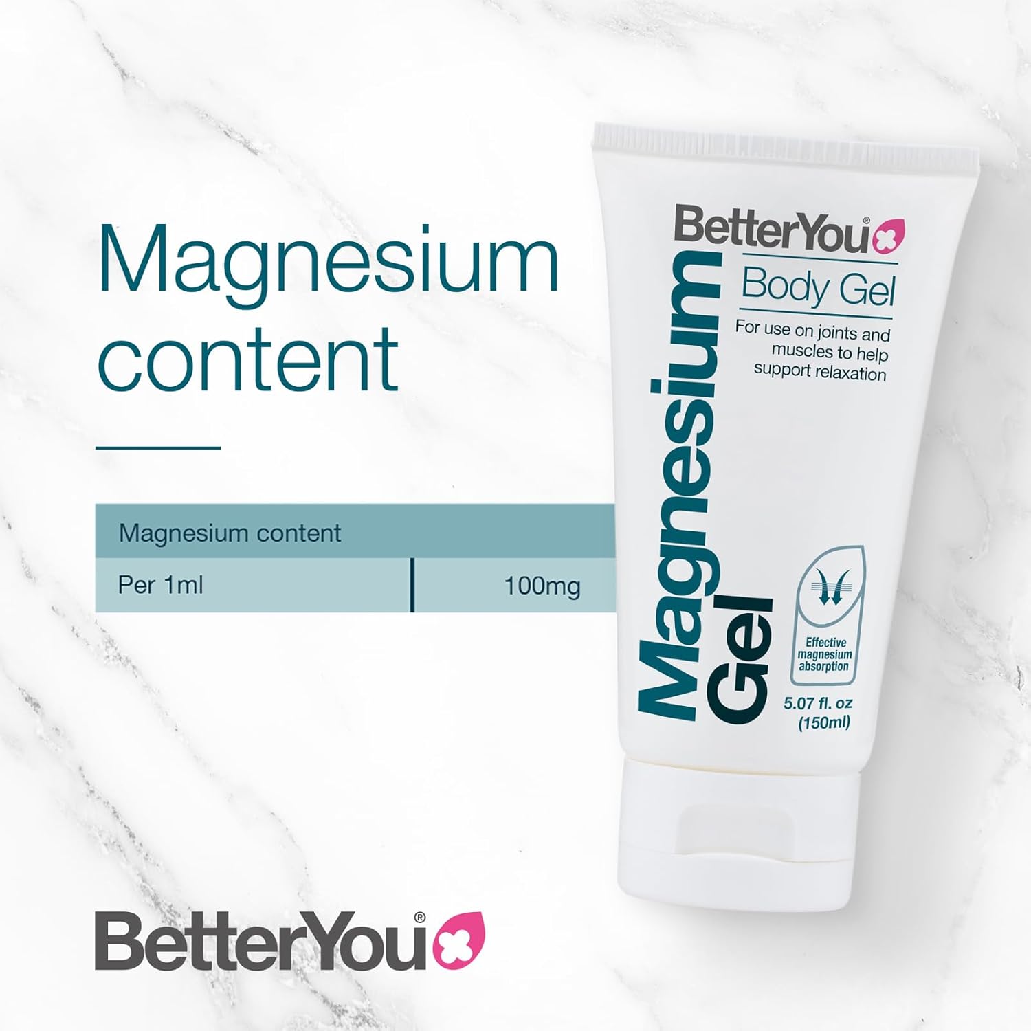 Topical Magnesium Gel for Muscle Relaxation and Joint Support - 5.07 oz