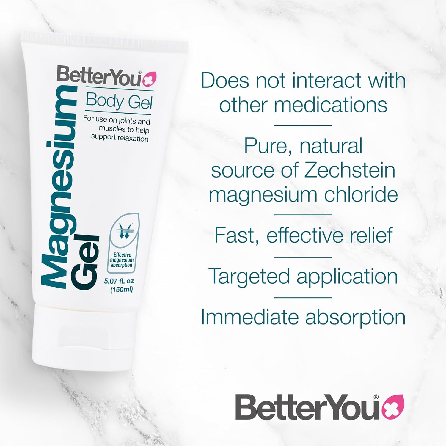 Topical Magnesium Gel for Muscle Relaxation and Joint Support - 5.07 oz