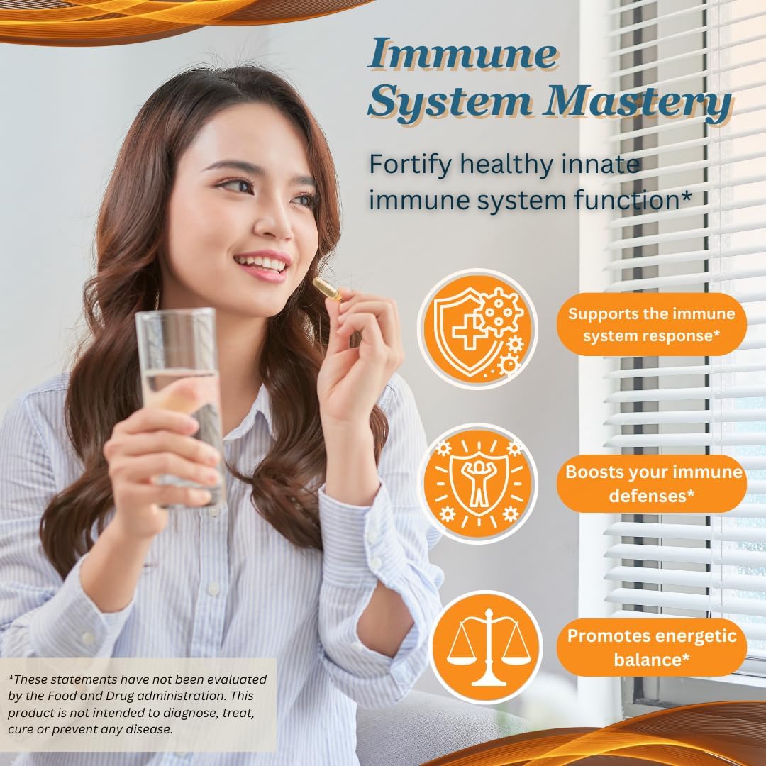Transfer Factor Multi Immune Capsules - Enhanced with Cow Colostrum, Egg Yolk, and Mushroom Blend for Natural Immune Support