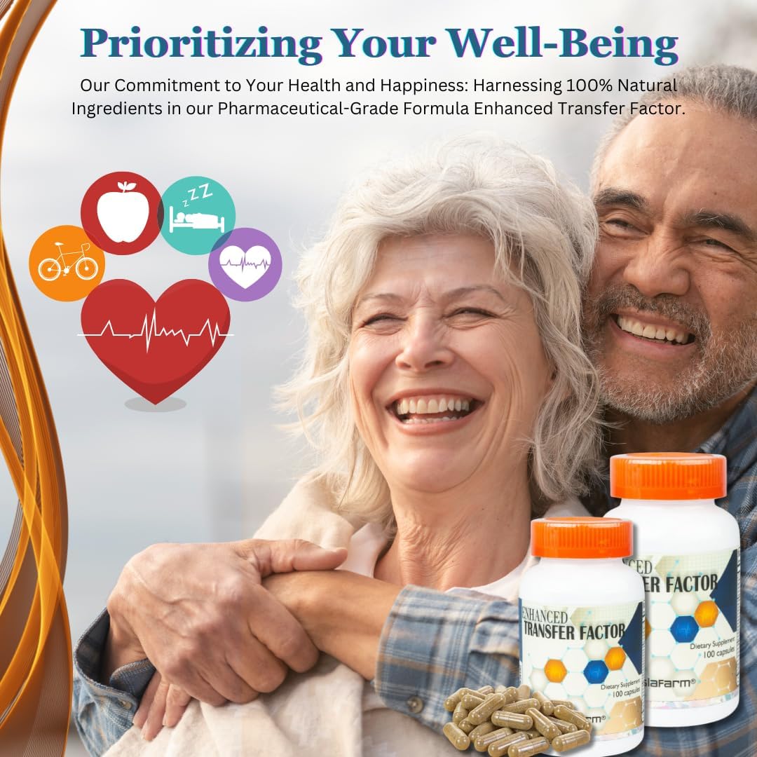 Transfer Factor Multi Immune Capsules - Enhanced with Cow Colostrum, Egg Yolk, and Mushroom Blend for Natural Immune Support