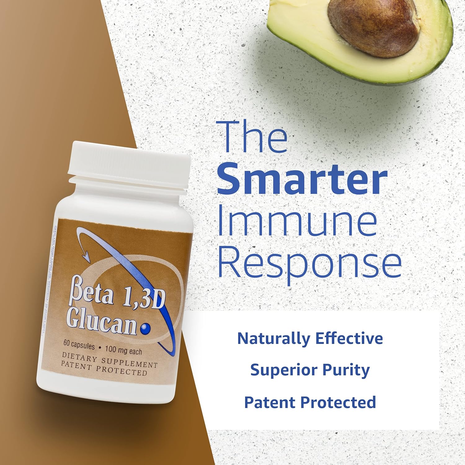 Transfer Point Immune Support Supplement - 100mg Beta Glucan Capsules, Single Pack