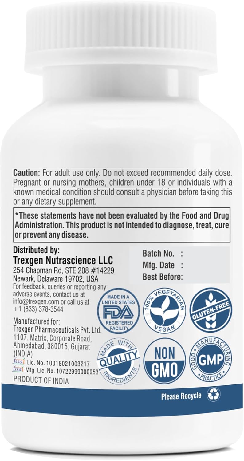 Trexgenics Metabolism Support Supplement with Gymnema, Bitter Melon, Chromium, and Alpha Lipoic Acid - 60 Vegan Capsules