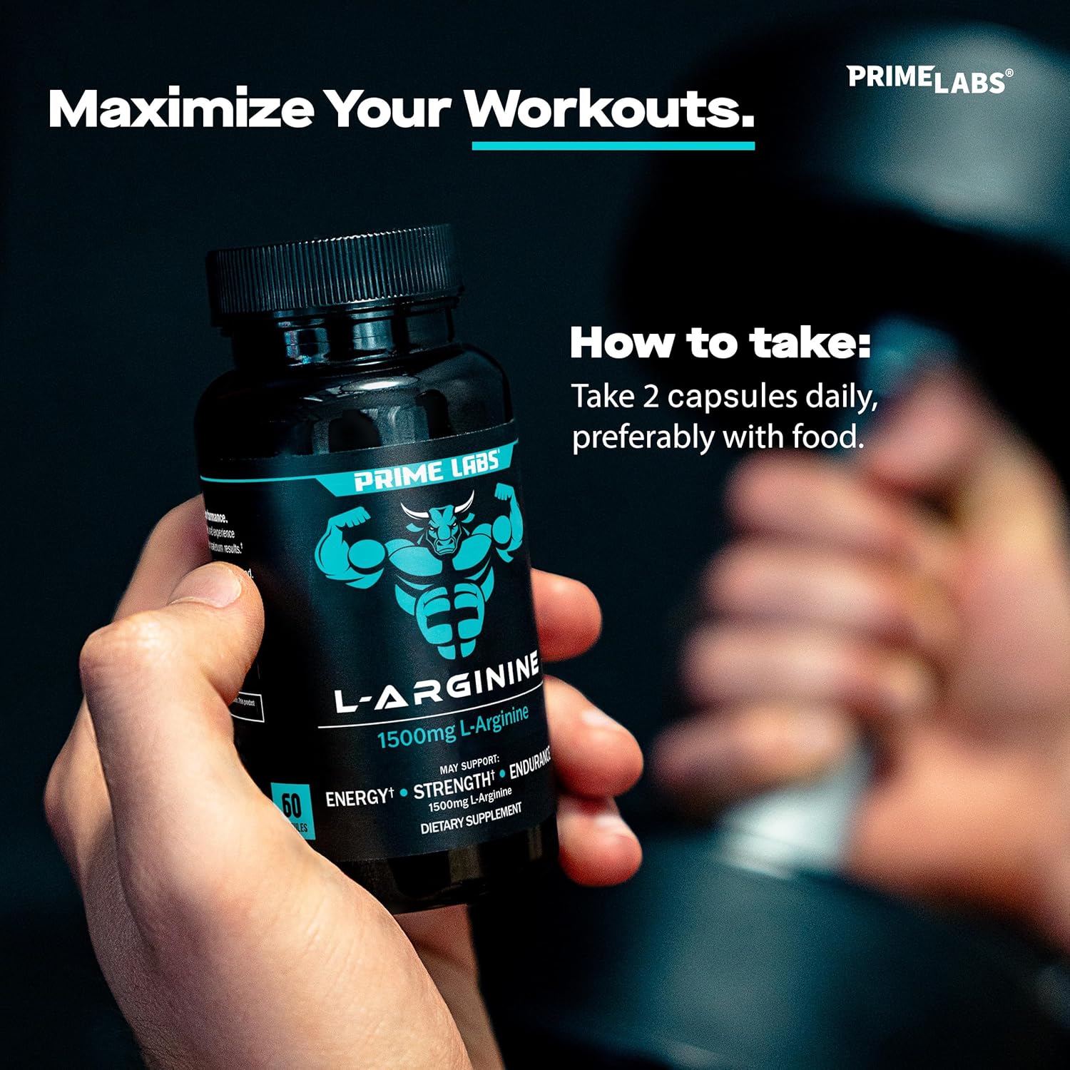 Tribulus Terrestris and L Arginine Nitric Oxide Combo Pack (180 ct) by Prime Labs