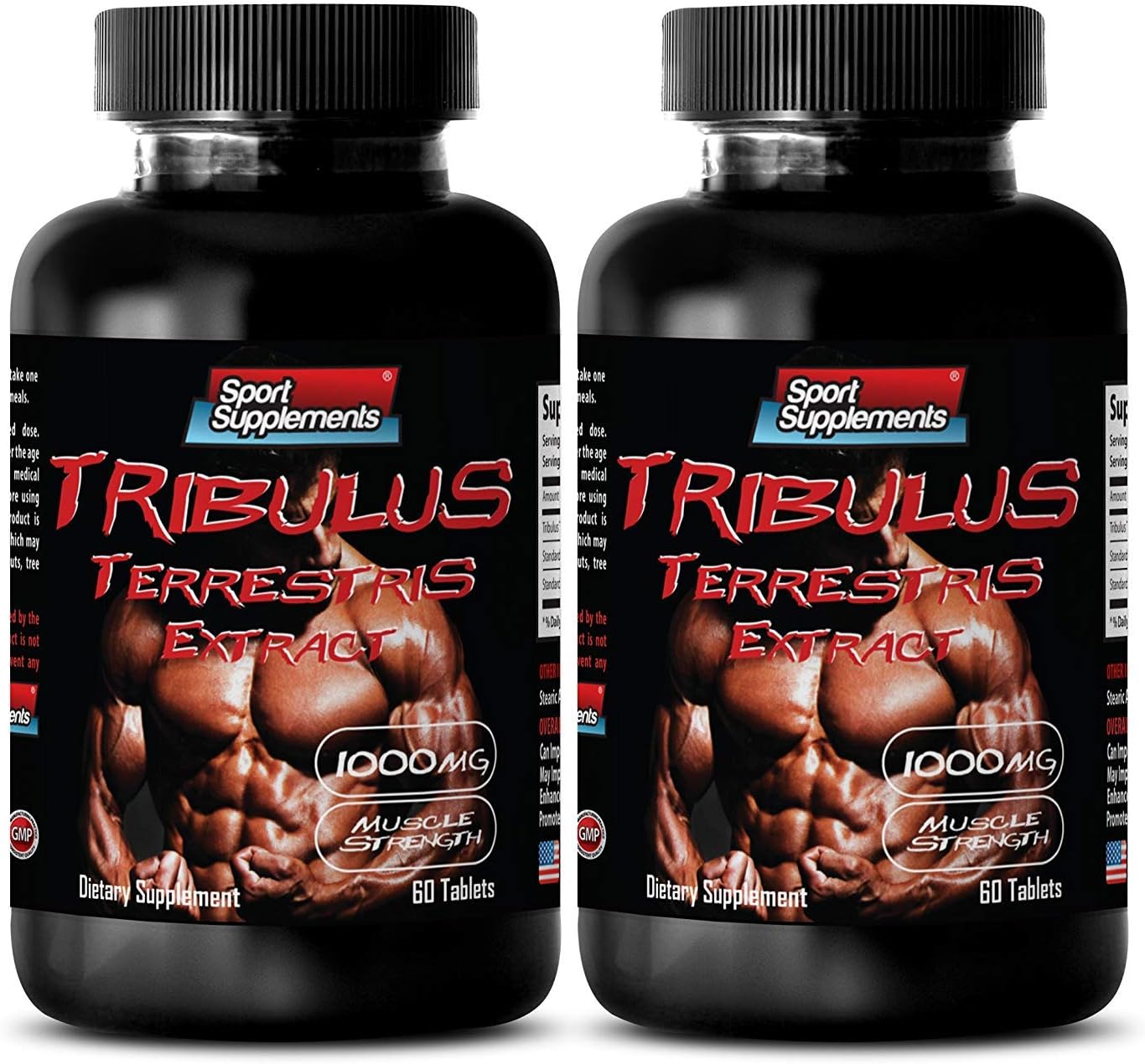 Tribulus Terrestris Extract 1000mg - Male Stamina Booster & Libido Pills - Muscle Strength & Fertility Booster - 120 Tablets