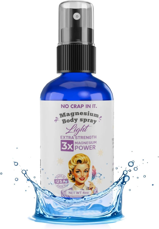Triple Action Magnesium Spray for Immediate Relief - Unique Blend of Magnesium Glycinate, Citrate, and Chloride for Wellness
