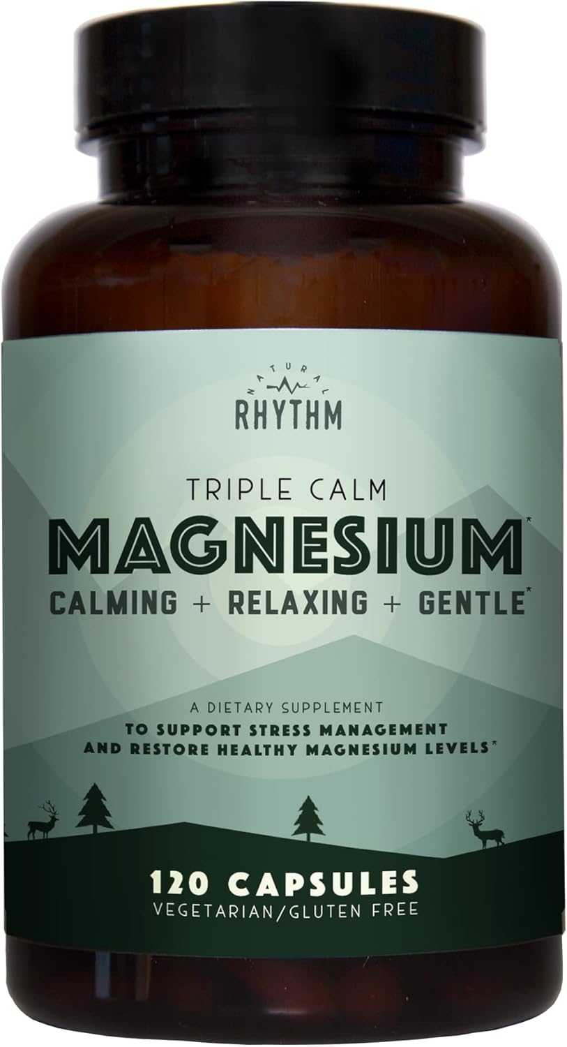 Triple Calm Magnesium & B-CALMplex Bundle - Natural Stress Relief Supplements for Calmness, 210 Capsules Total