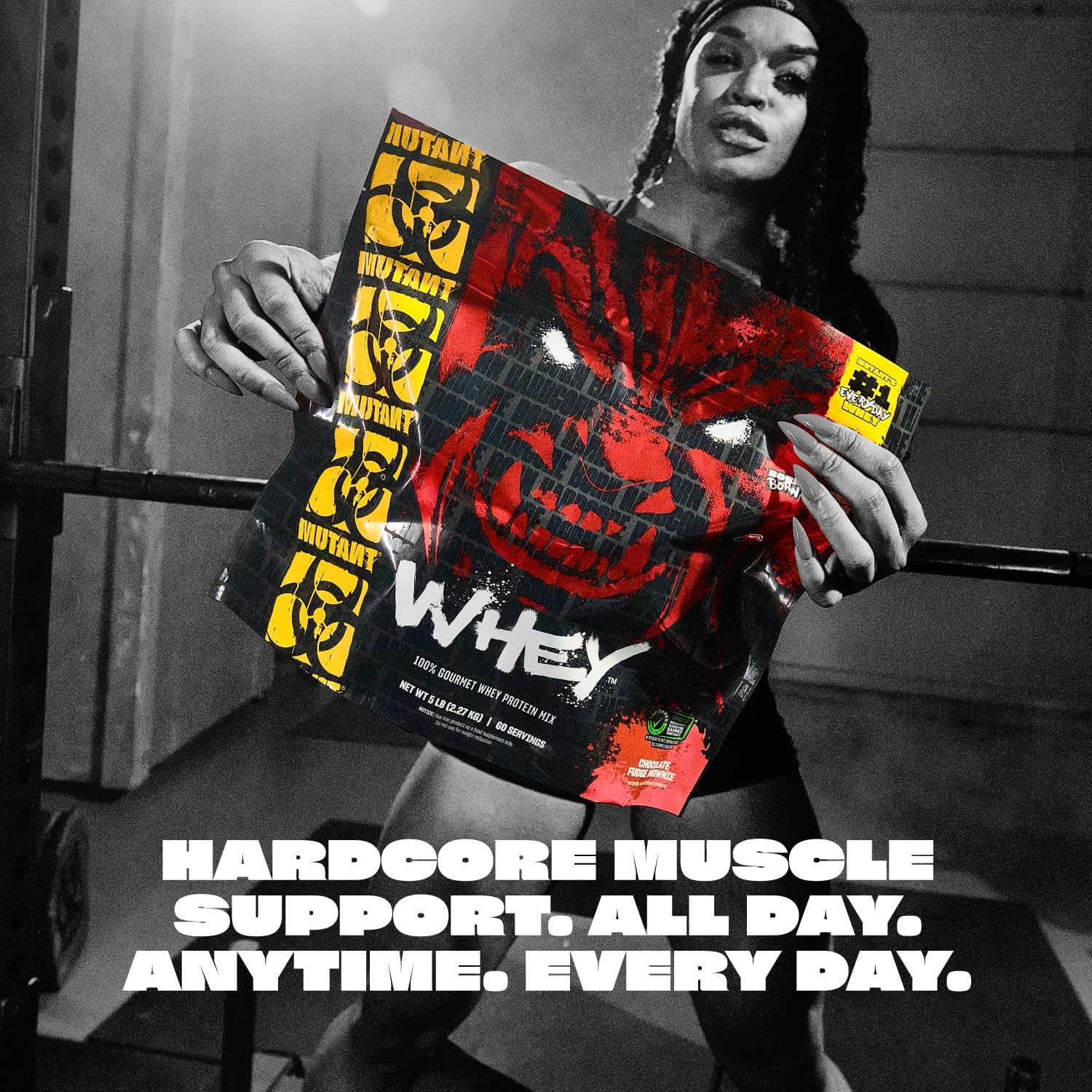 Triple Chocolate Mutant Whey Protein Powder Shake - 100% Whey, Gourmet Taste, 22g Protein, Fast Absorption, Easy Digestion, 5lbs