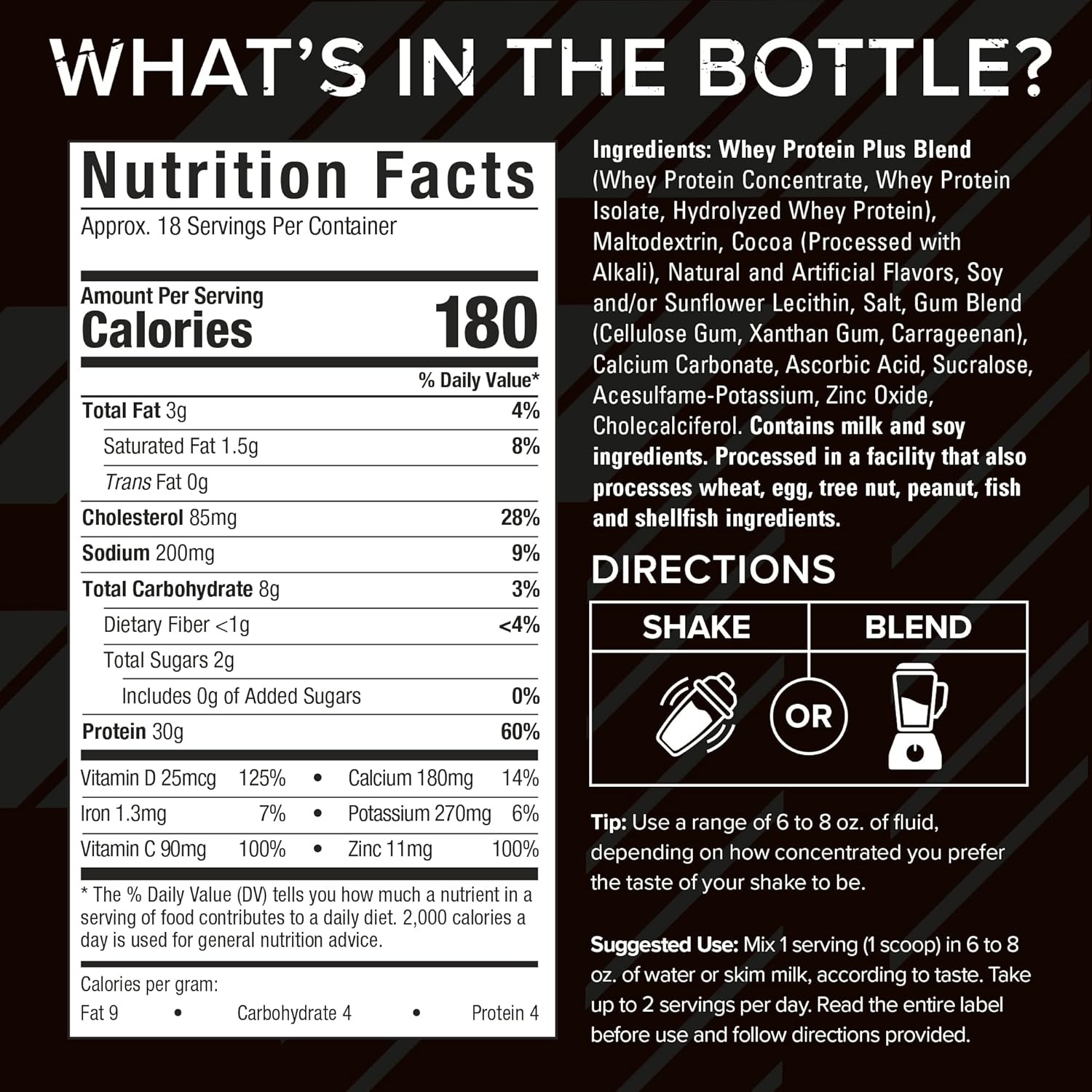 Triple Chocolate Six Star Whey Protein Powder Plus - Muscle Building Formula with Whey Isolate, BCAAs, 30g Protein - Post-Workout Recovery Supplement for Immune Support - 1.8 lbs