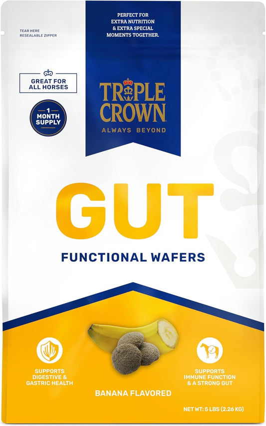 Triple Crown Gut Wafers - Horse Gut Supplement for Leaky Gut Support, 5 lbs