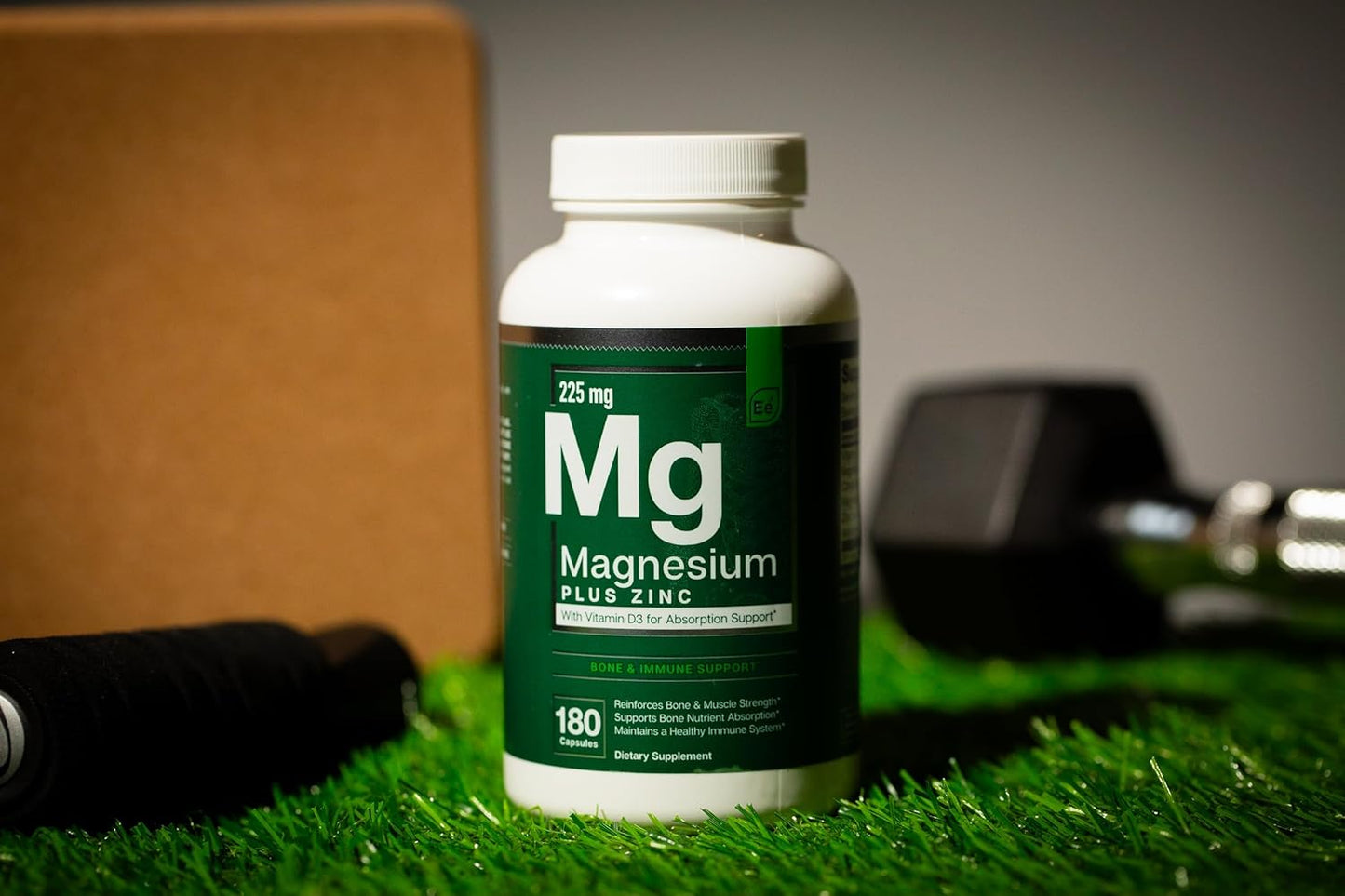Triple Magnesium Supplement with Vitamin D3 for Sleep, Immune & Bone Support - 200mg Magnesium Glycinate, Malate, Citrate - 3 Month Supply for Men and Women