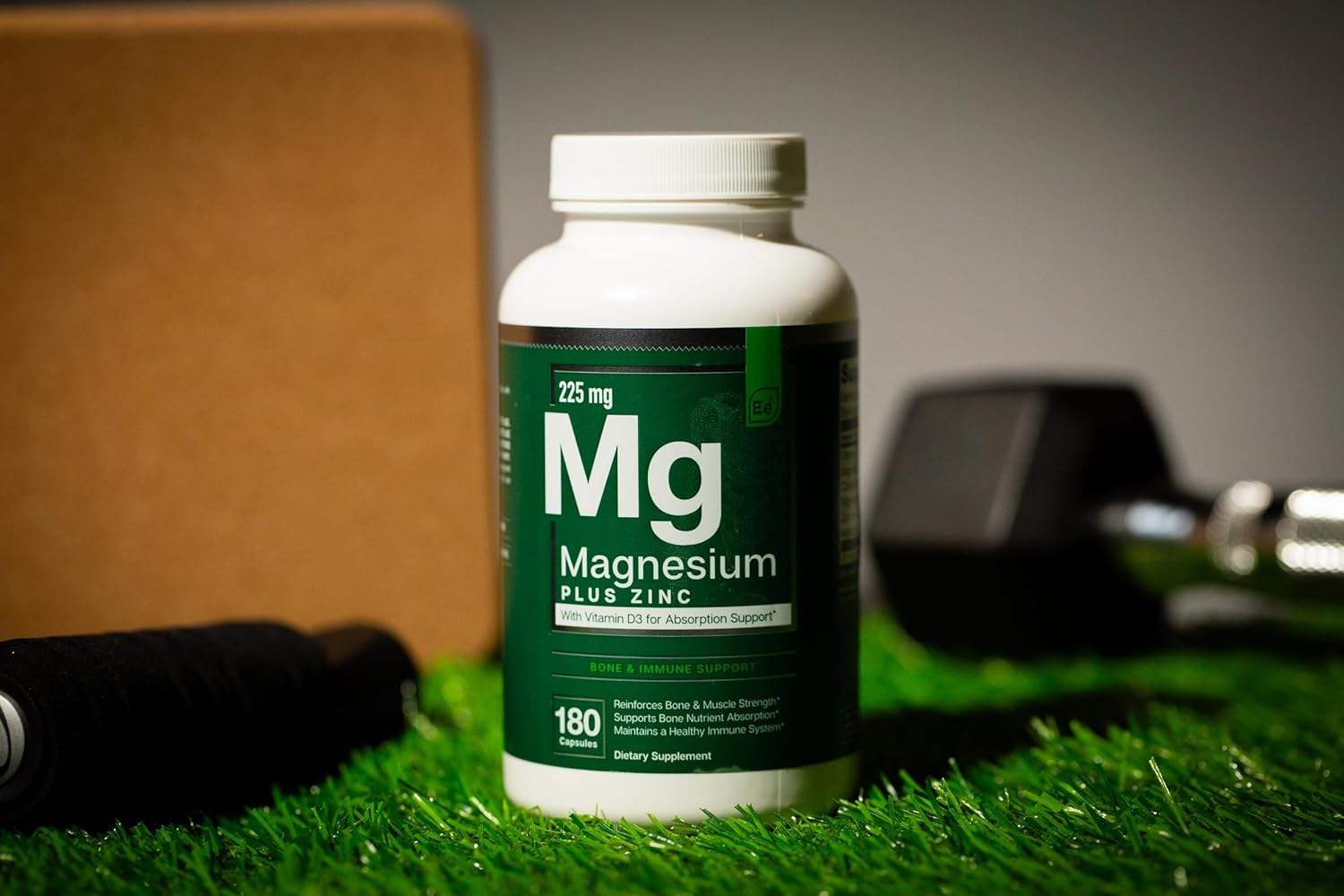 Triple Magnesium Supplement with Vitamin D3 for Sleep, Immune & Bone Support - 200mg Magnesium Glycinate, Malate, Citrate - 3 Month Supply for Men and Women