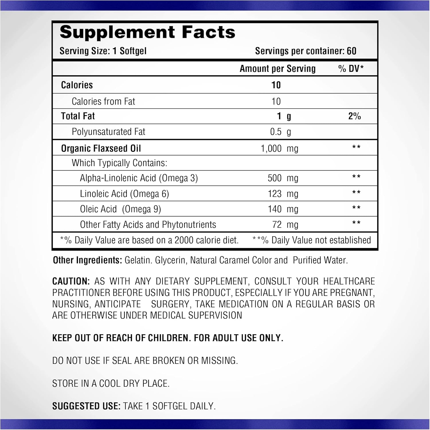 Triple Omega 3 6 9 Flax Seed Oil Softgels - 1000mg Essential Fatty Acids for Heart Health - Natural Systems Omega 369 Supplement for Circulatory Support - 100 Capsules