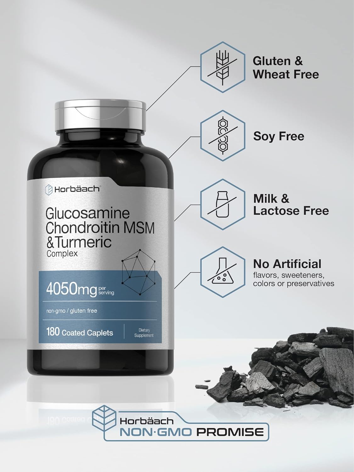 Triple Strength Glucosamine Chondroitin with Turmeric & MSM Caplets - 180 Count