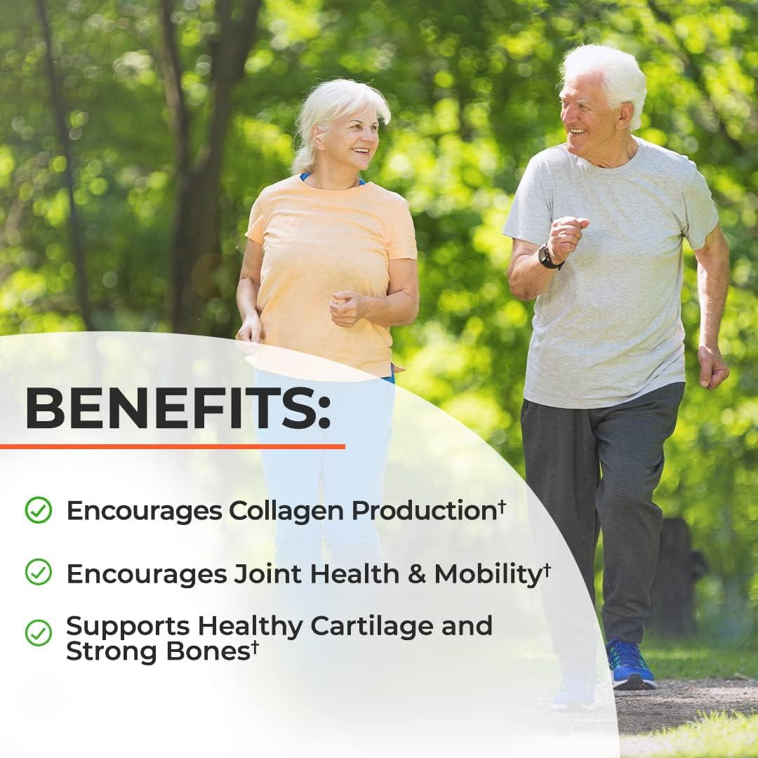 Triple Strength Joint Support Supplement with Collagen Peptides, Turmeric, Ginger, Hyaluronic Acid - Gluten Free - 180 Capsules