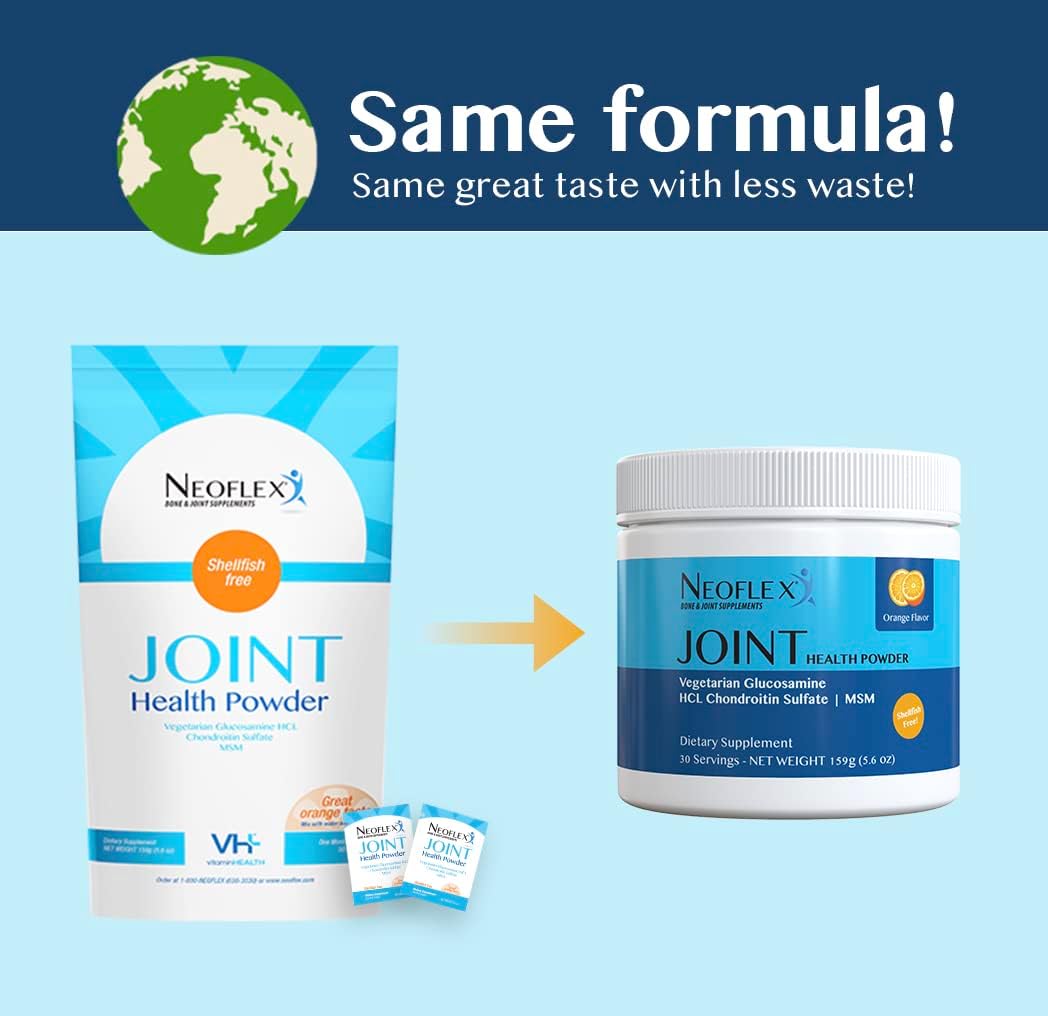 Triple Strength Neoflex Bone & Joint Health Powder Supplement with MSM, Glucosamine, & Chondroitin - 30 Scoops