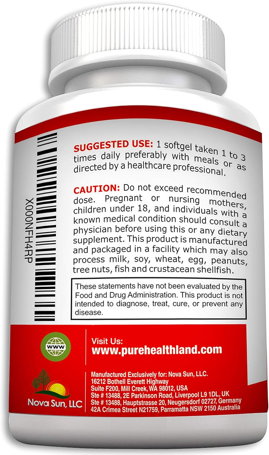 Triple Strength NON GMO Cranberry Concentrate Supplement Pills for UTI - 12600mg Concentrated Cranberries - Easy to Swallow Softgels - 1 Bottle