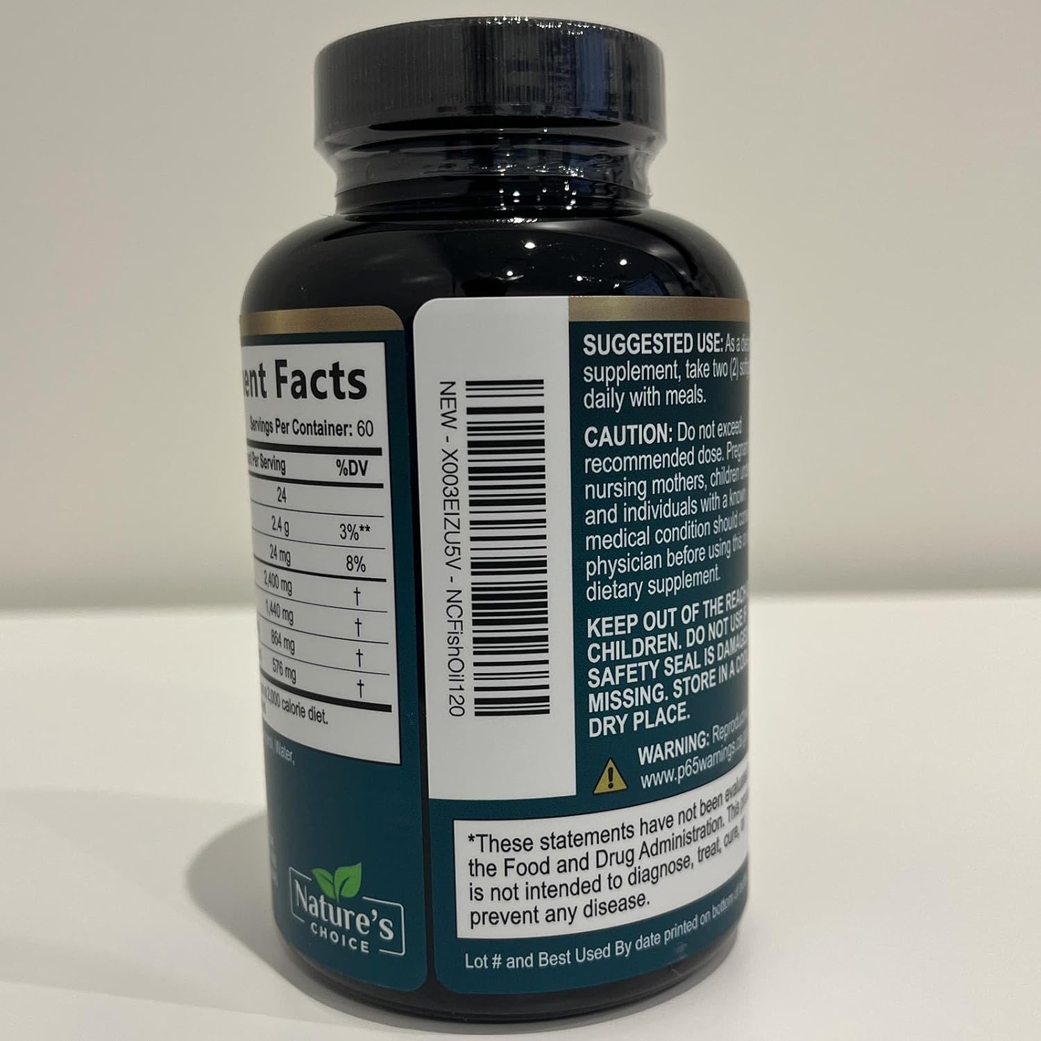 Triple Strength Omega 3 Fish Oil 2400 mg Supplement for Brain & Heart Health - EPA & DHA Fatty Acids - 120 Softgels