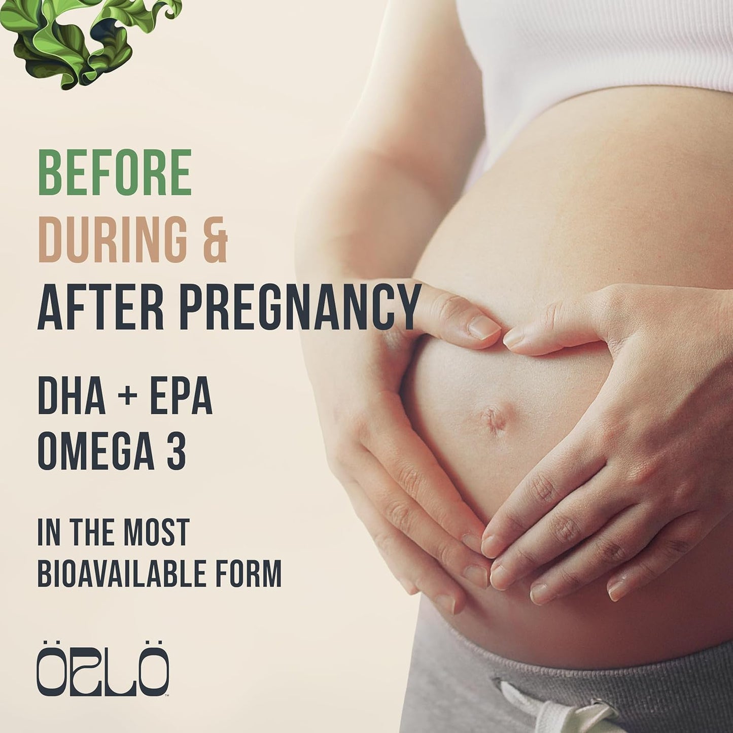 Triple Strength Orlo Prenatal DHA Omega-3 Supplement for Brain Development During Pregnancy & Lactation (120 Mini Softgels)