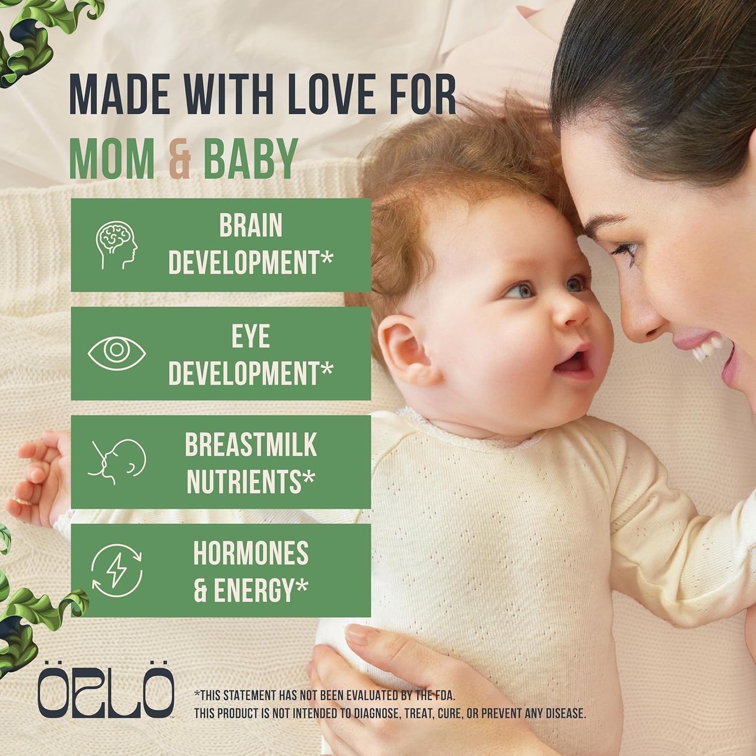 Triple Strength Orlo Prenatal DHA Omega-3 Supplement for Brain Development During Pregnancy & Lactation (120 Mini Softgels)