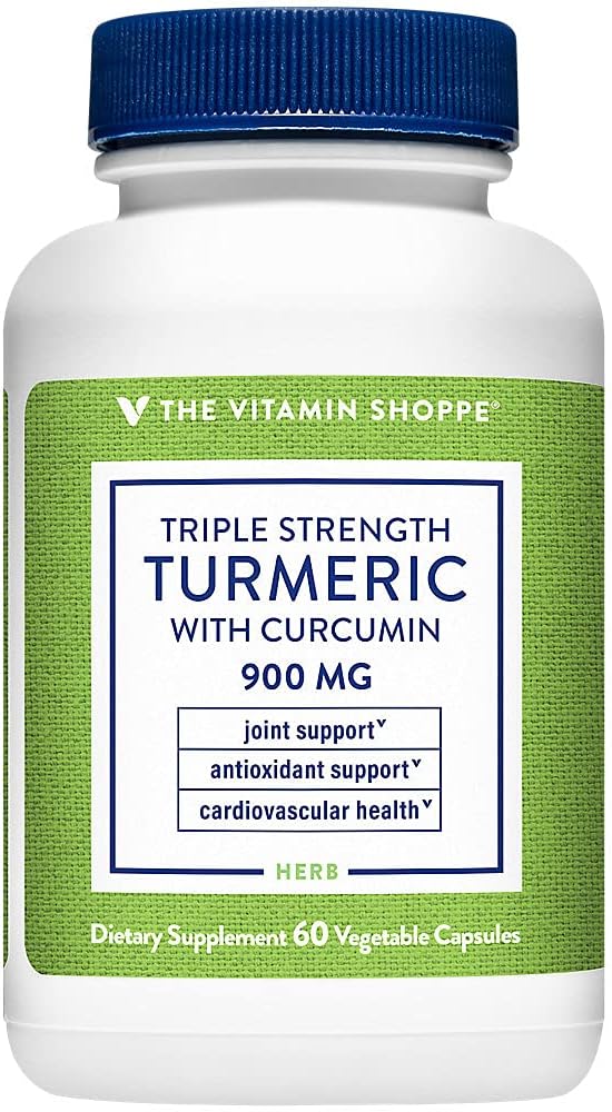 Triple Strength Turmeric with Curcumin 900mg & Bioperine - Joint Mobility Support & Antioxidant Benefits - 60 Capsules