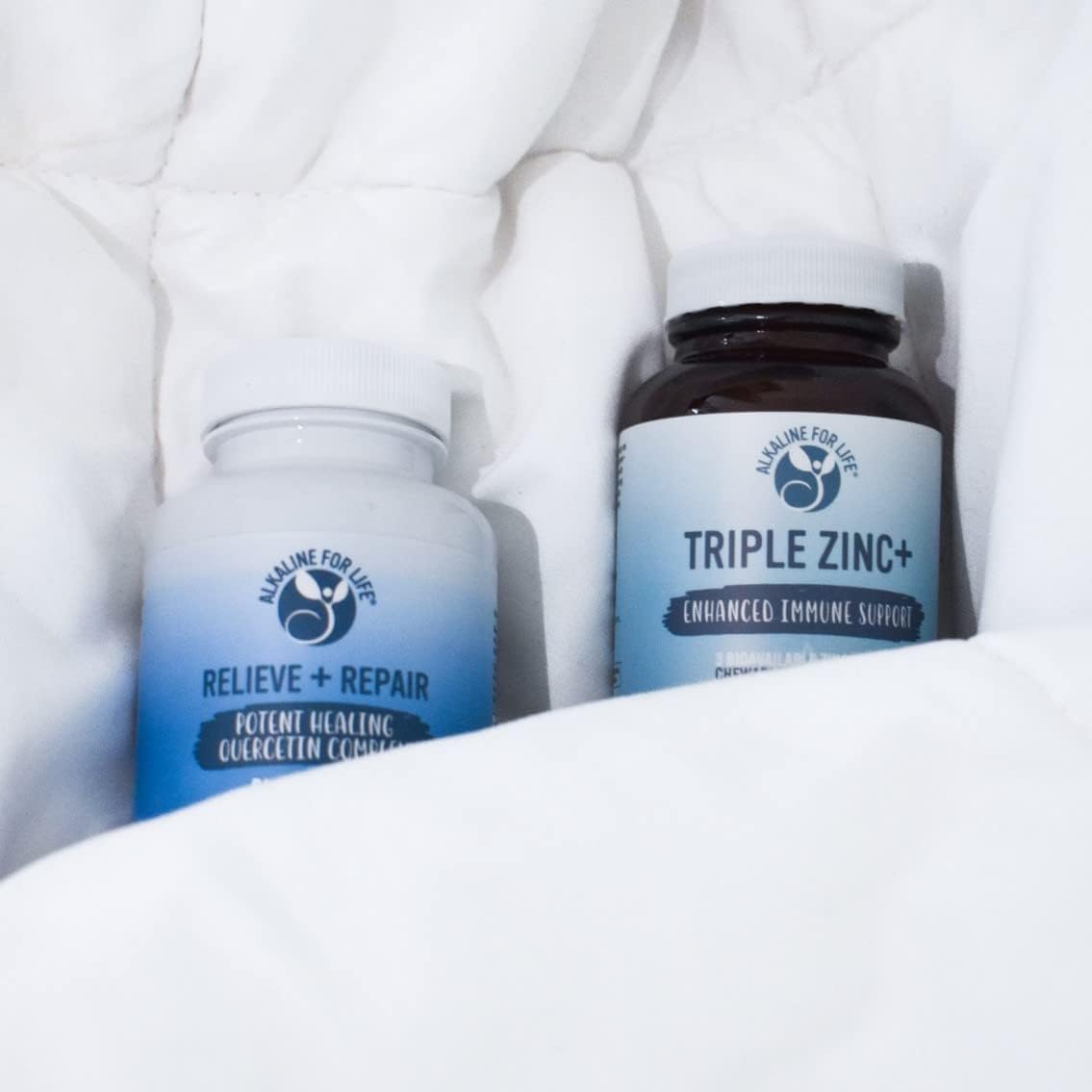 Triple Zinc Lozenges with Alkaline Immune Support - Zinc Glycinate, Citrate, Aspartate - Echinacea, Slippery Elm, OPC, Vitamin C - 90 Count