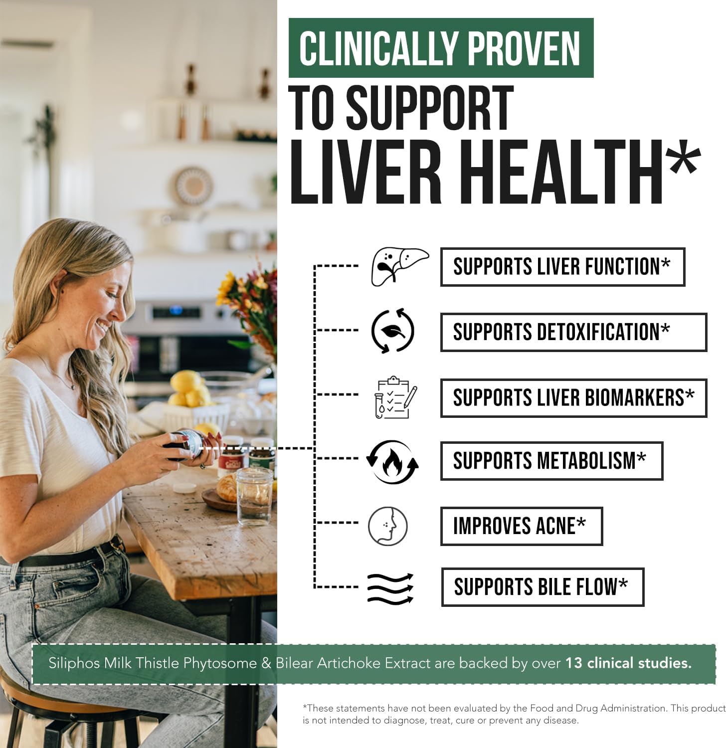 Triquetra Health SoActive® Milk Thistle: Enhanced 10X Phytosome Formula with Silybin A & B, Artichoke Extract, and Bile Enhancer | 60 Servings