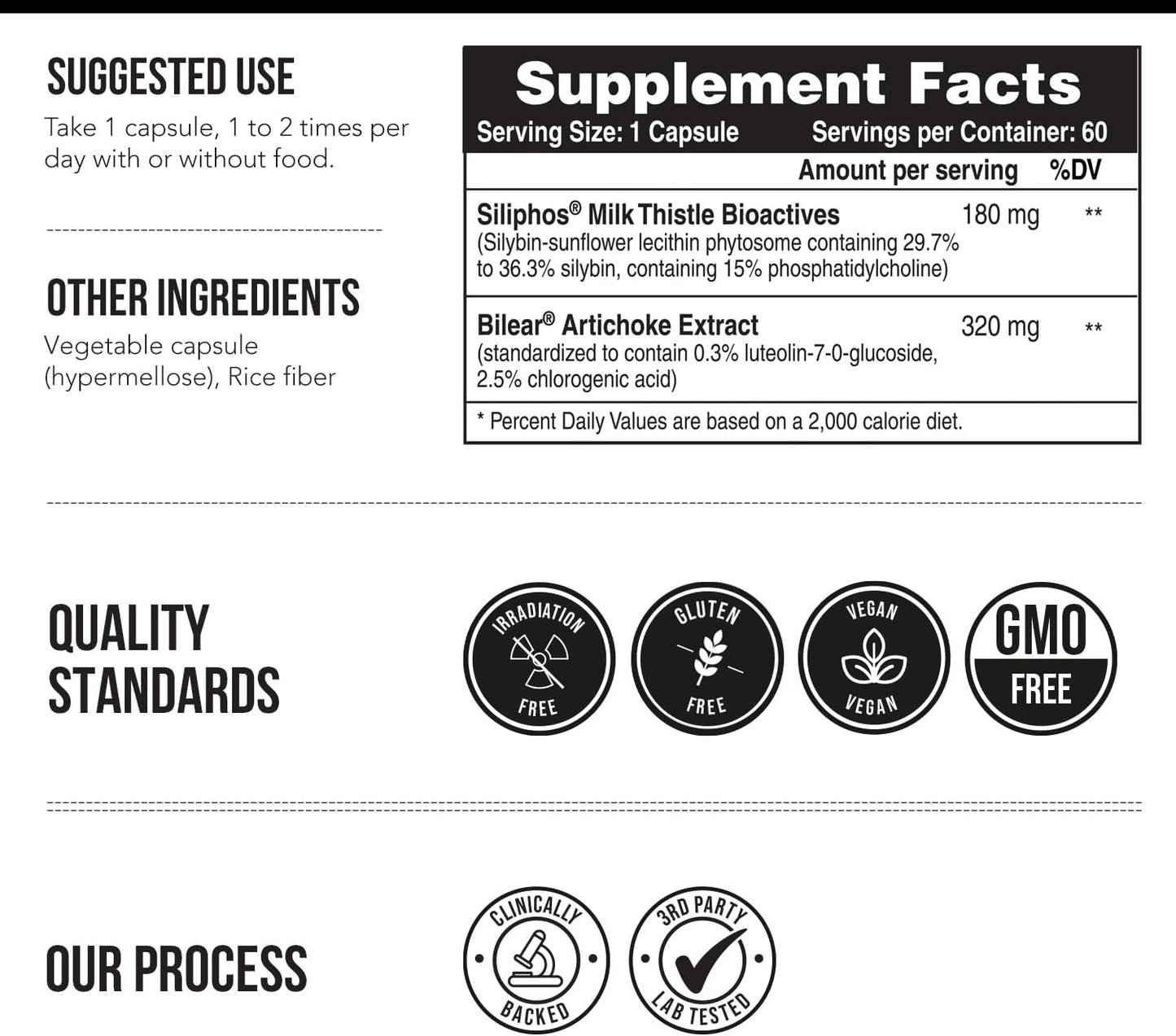 Triquetra Health SoActive® Milk Thistle: Enhanced 10X Phytosome Formula with Silybin A & B, Artichoke Extract, and Bile Enhancer | 60 Servings