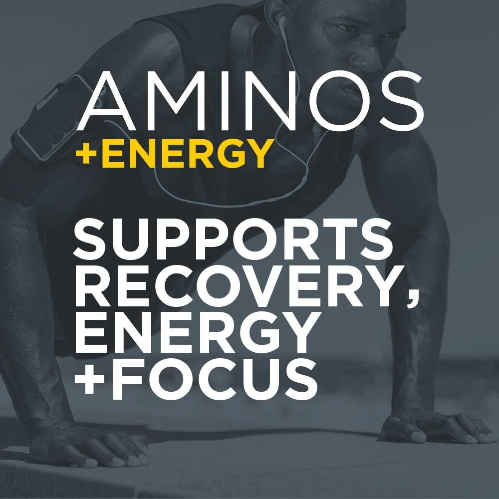 Tropic Like It's Hot: Purbolics Aminos + Energy with 95mg Caffeine, 0 Sugar, 60 Servings for Recovery, Energy & Focus