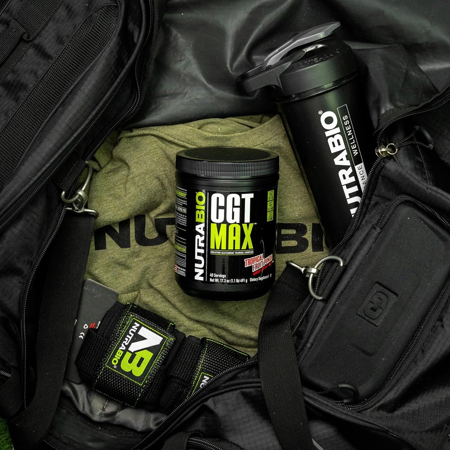 Tropical Fruit Punch CGT-MAX Powder - 40 Servings - Muscle Recovery & Strength Support with Creatine, Glutamine, and Taurine