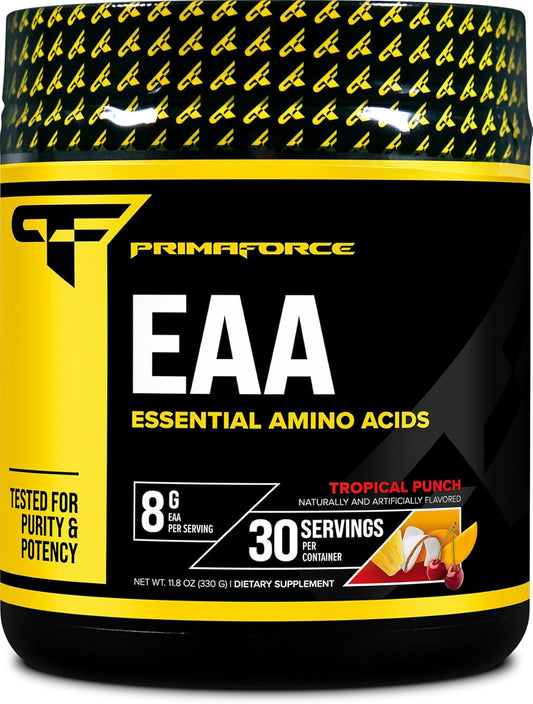 Tropical Punch EAA Powder by Primaforce - 30 Servings for Pre/Intra Workout and Recovery - Non-GMO & Gluten Free
