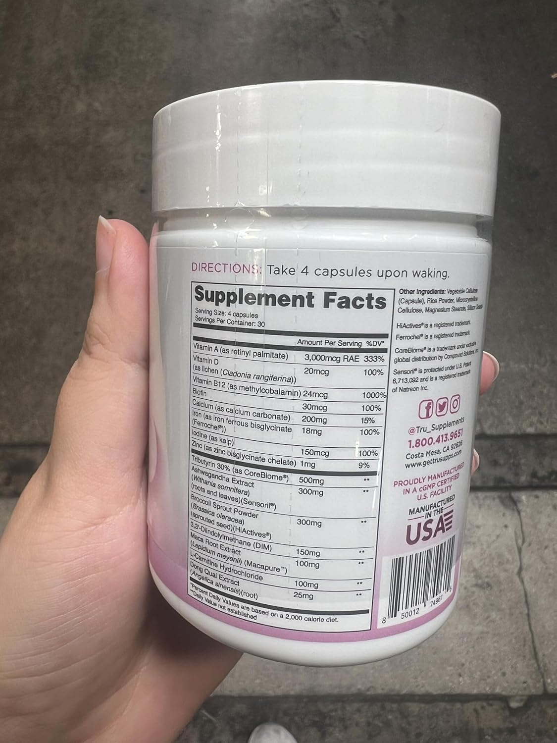 TRU HER Women's Supplement: Digestion, Hormonal Balance, Fertility, Gut & Skin Health, Mood Boost - 120 Capsules