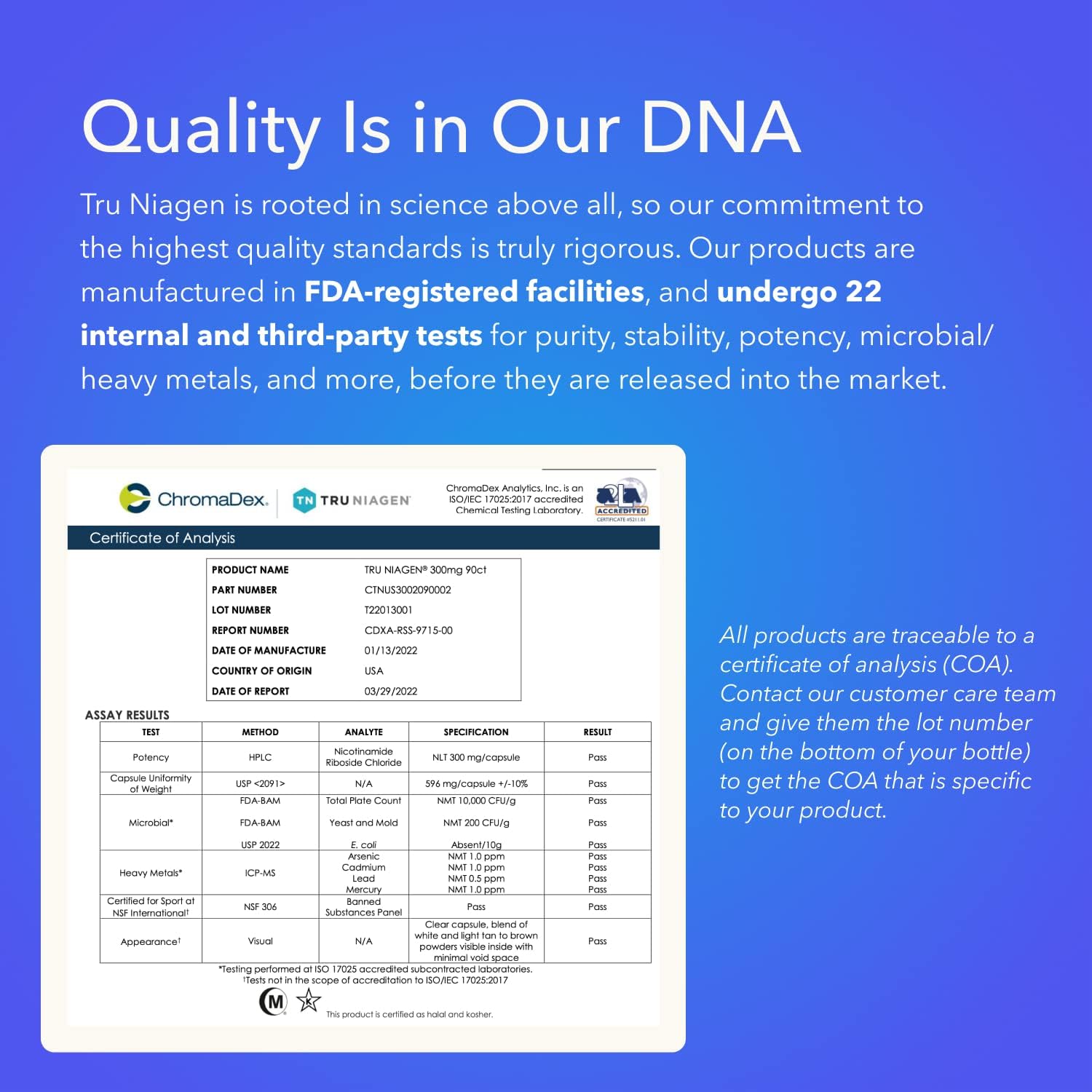TRU NIAGEN NAD Supplement 300mg - Anti Aging & Cell Regeneration - 30 Servings - Supports Cellular Energy, Brain, Muscle - Nicotinamide Riboside - 3 Bottles