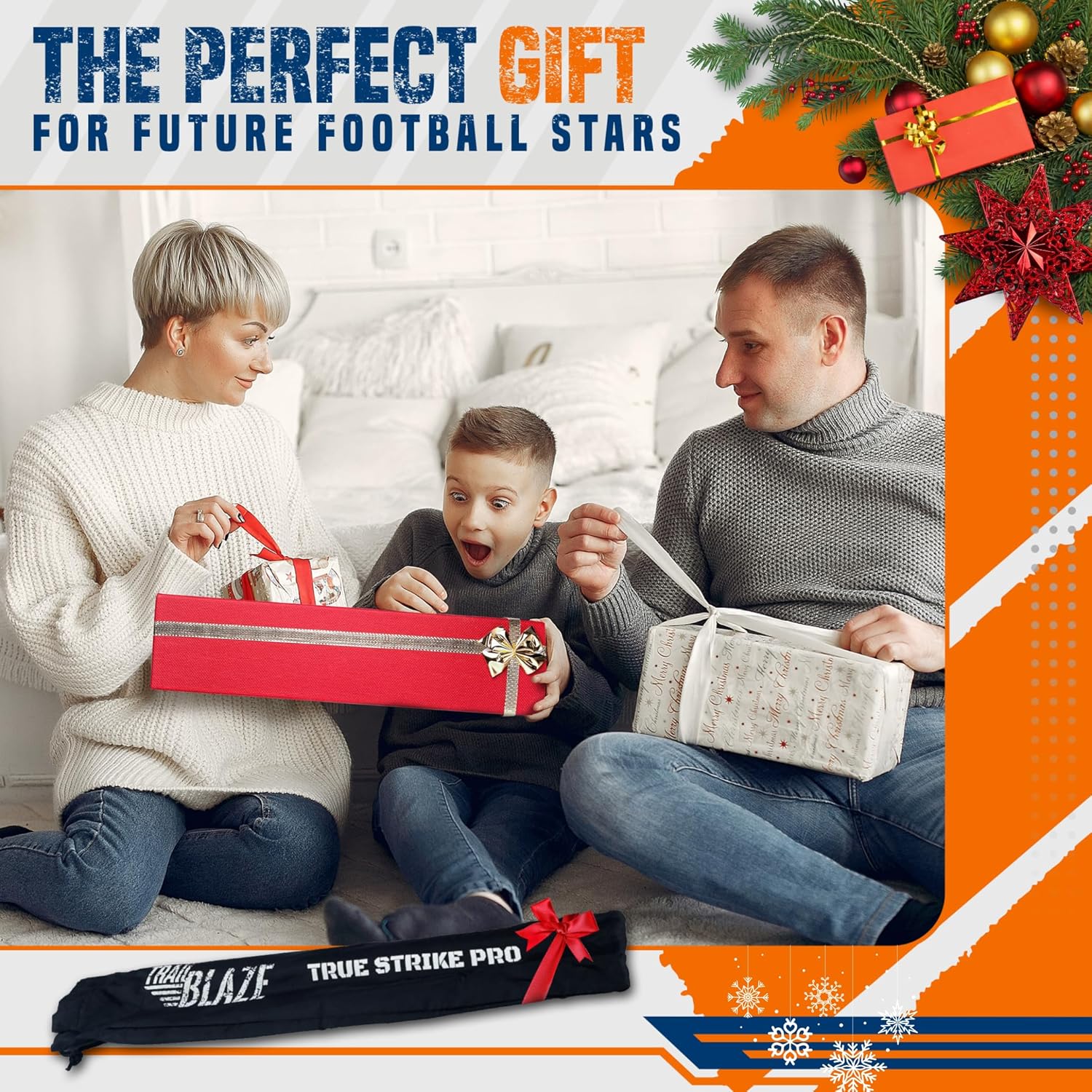 True Strike Pro Football Kicking Tee with Bonus Goal Kicking Tracker - Compatible with All Ball Sizes, Field Goal Football Holder Included