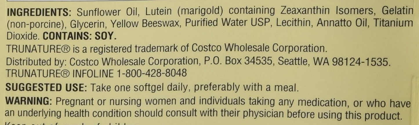 TruNature Vision Complex: Value Pack of 2 with Lutein & Zeaxanthin (280 Softgels)